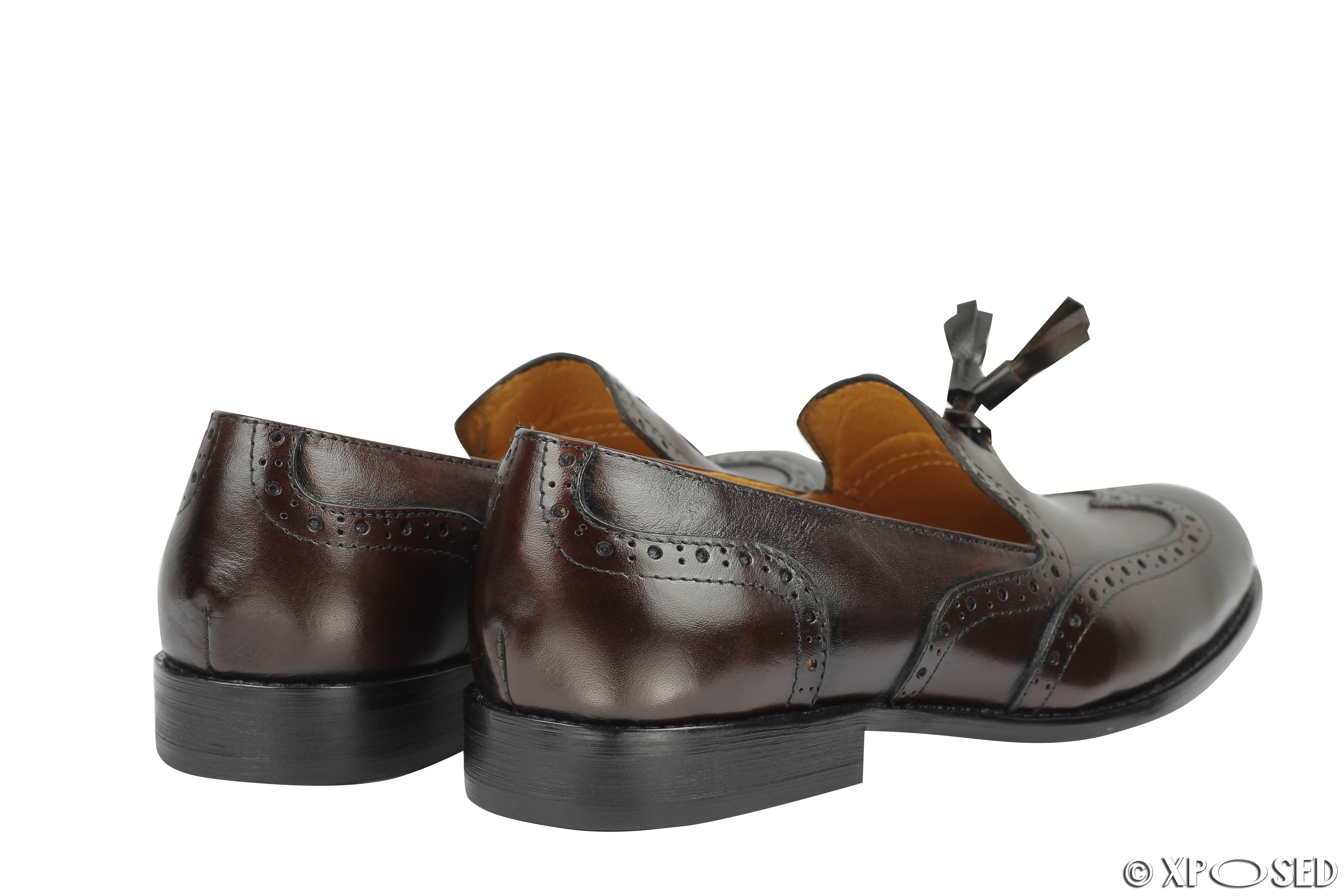 leighton tasseled leather brogue loafers