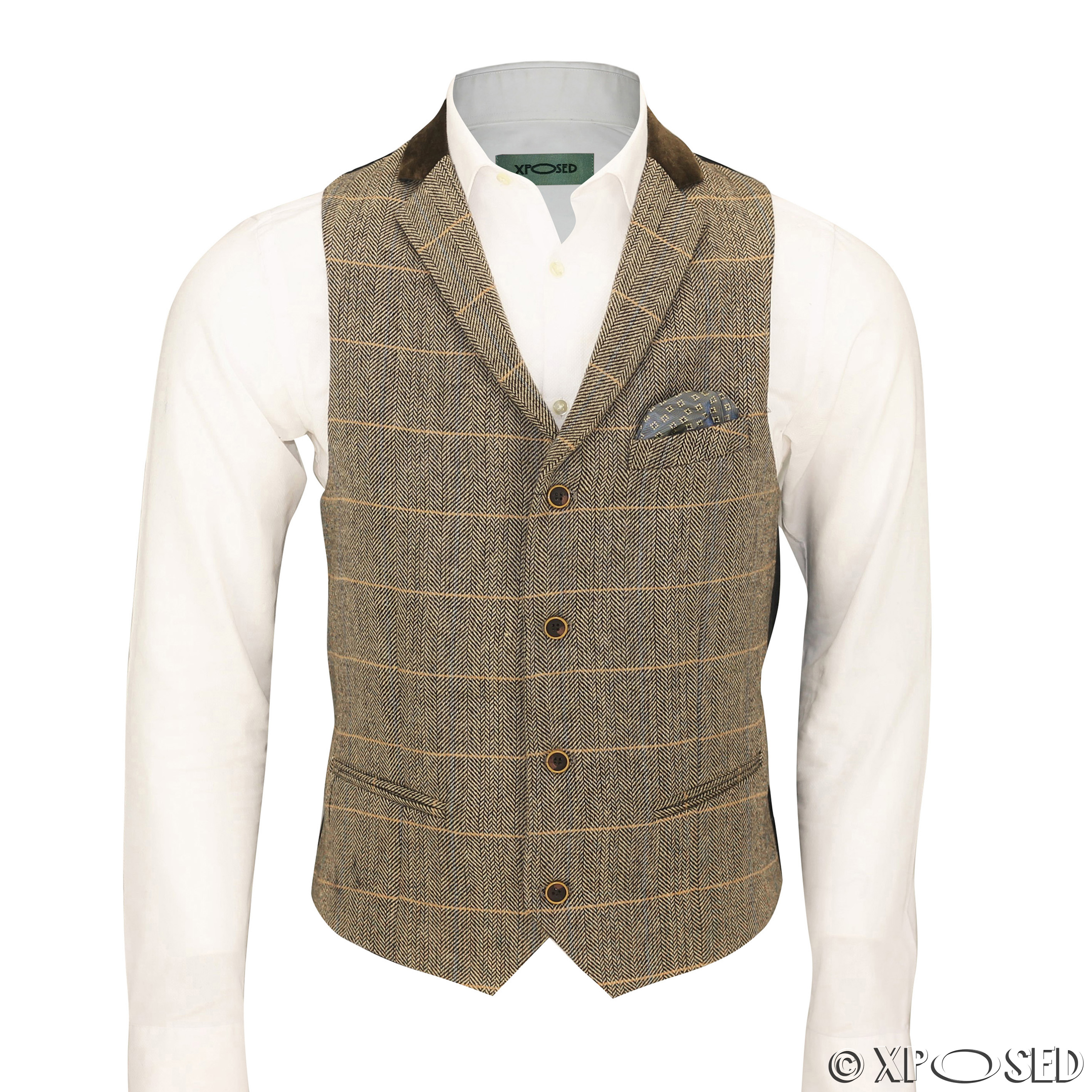 Grey Herringbone Check  New  Waistcoat Vest 4 Kilts  SALE £29 WW107/2 