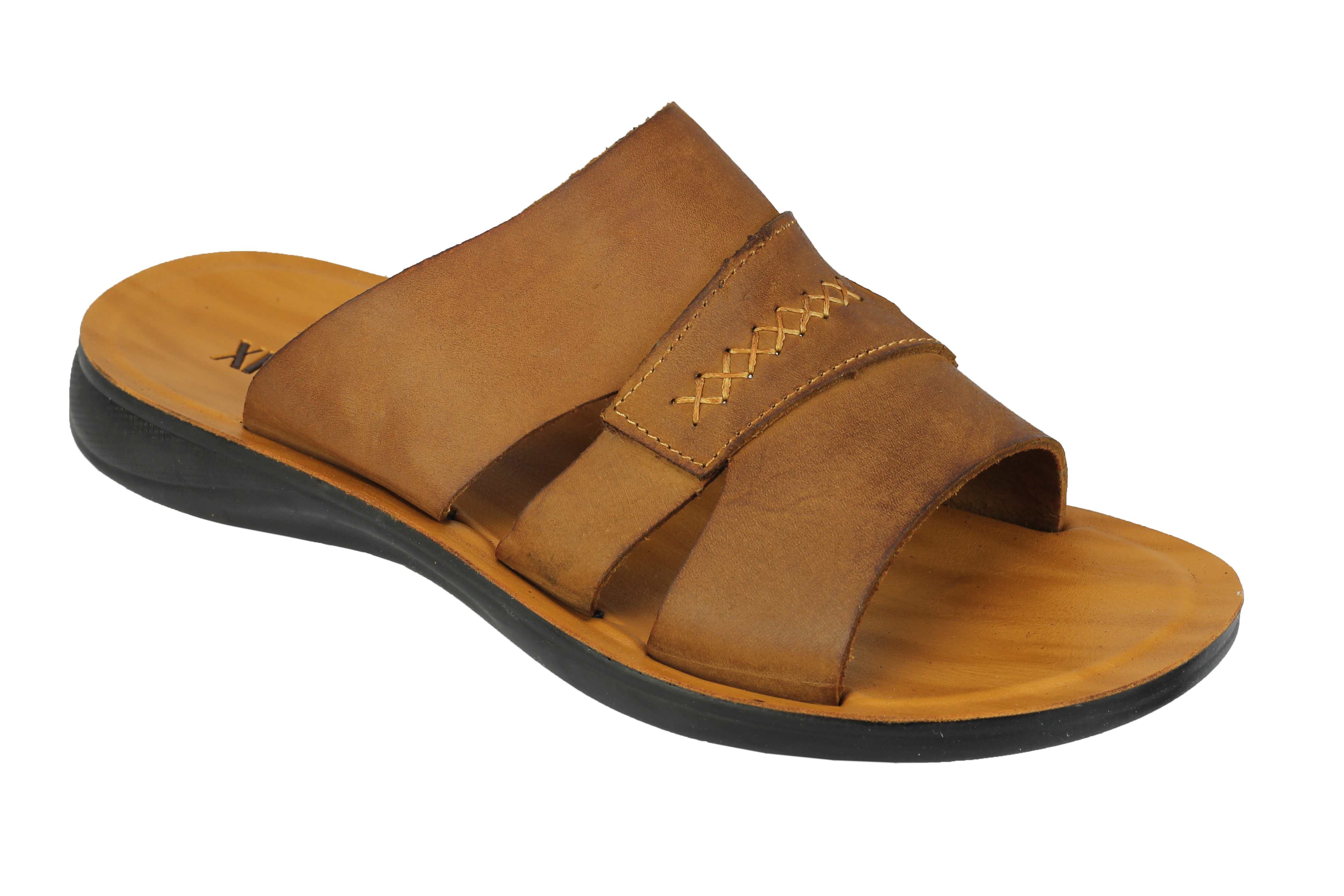 Mens Real Leather Sandals Slip on Summer Beach Walking Big Sizes Open Sliders 