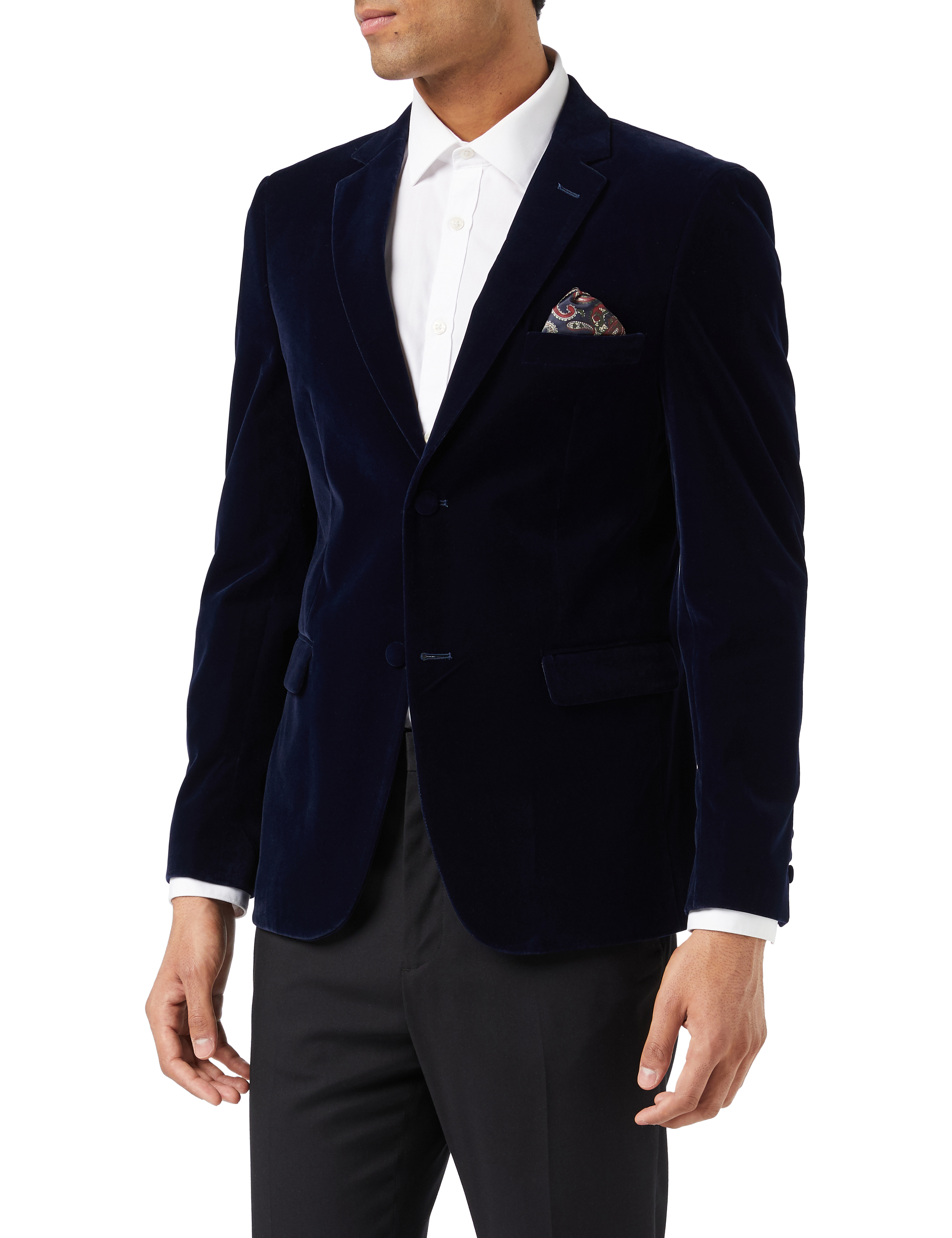  Gary – Men's Velvet Blazer Classic Smart Casual