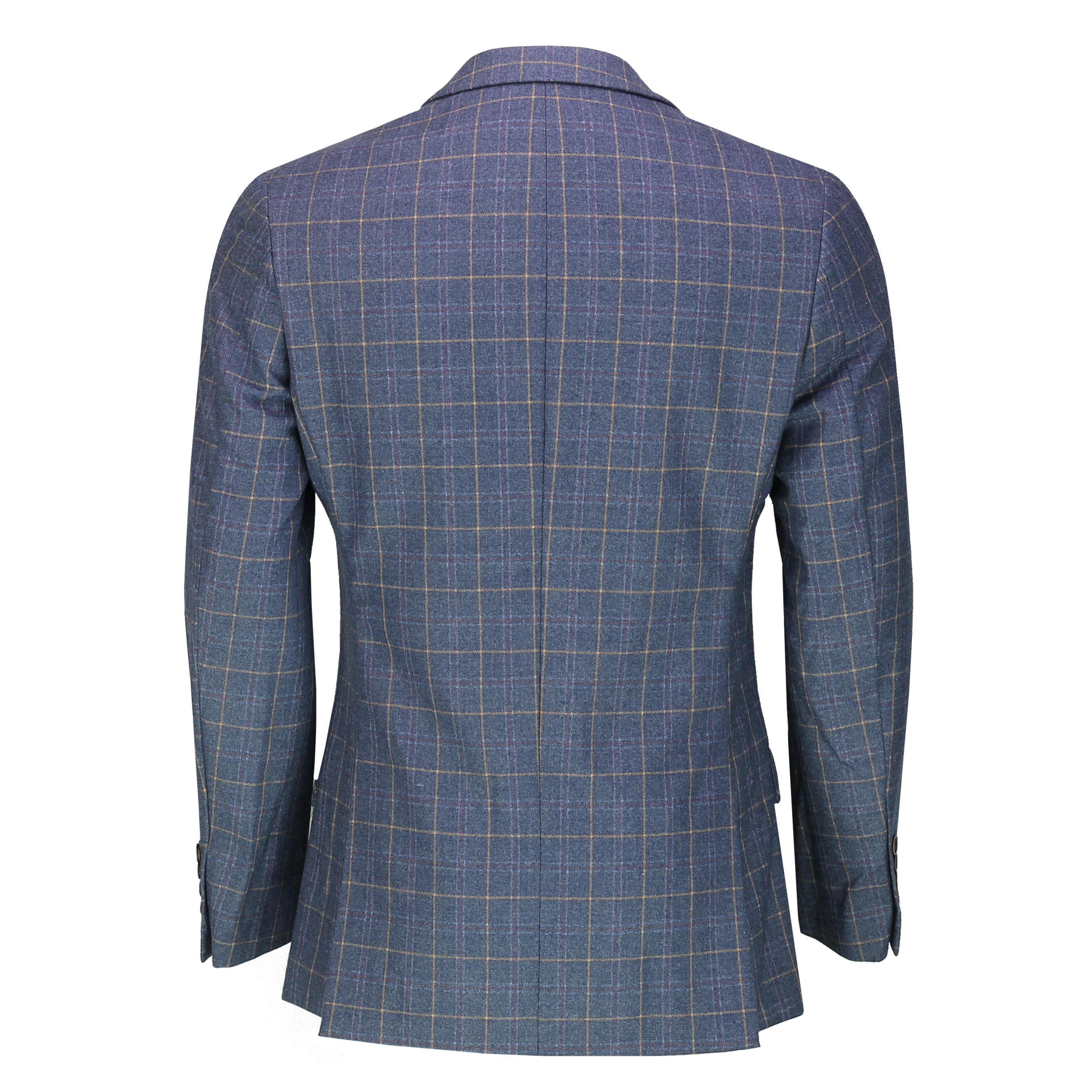 Mens Retro Tweed Check Blazer Vintage Smart Tailored Fit Suit Jacket ...