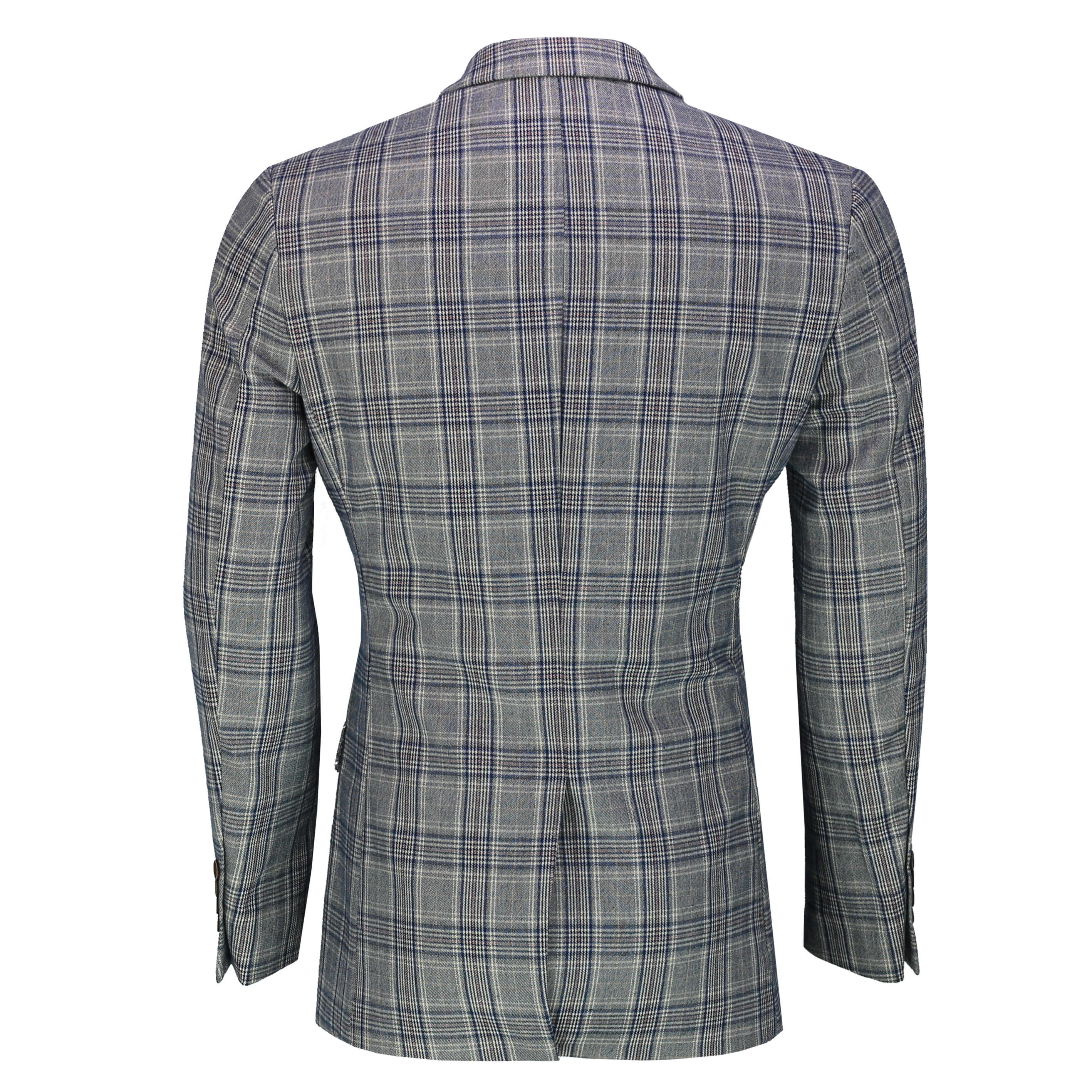 Mens Single / Double Breasted Blazer Tweed Check Retro Tailored Fit ...