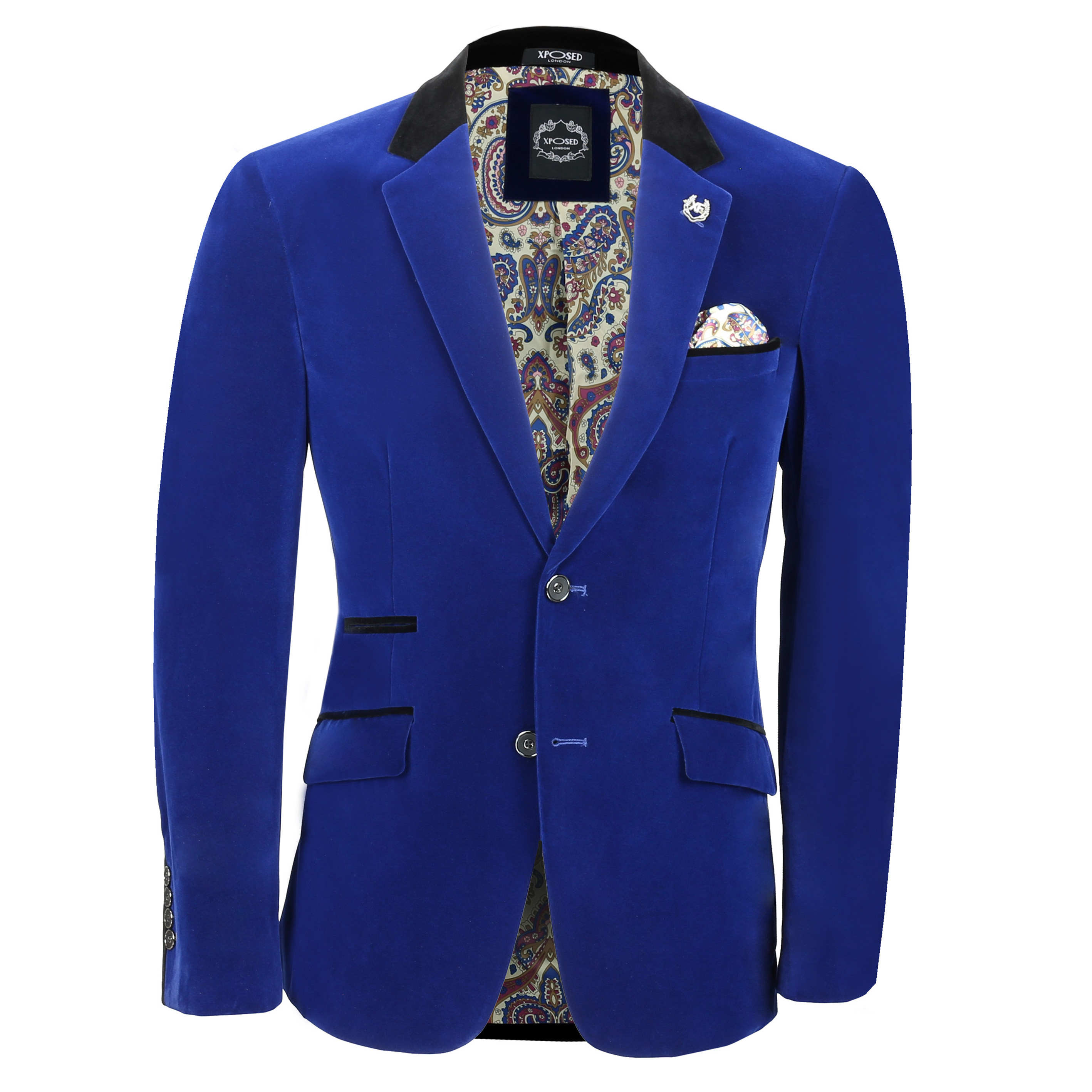 Mens Blue Velvet Vintage 3 Piece Suit Blazer Waistcoat Trouser, Sold  Separately | eBay
