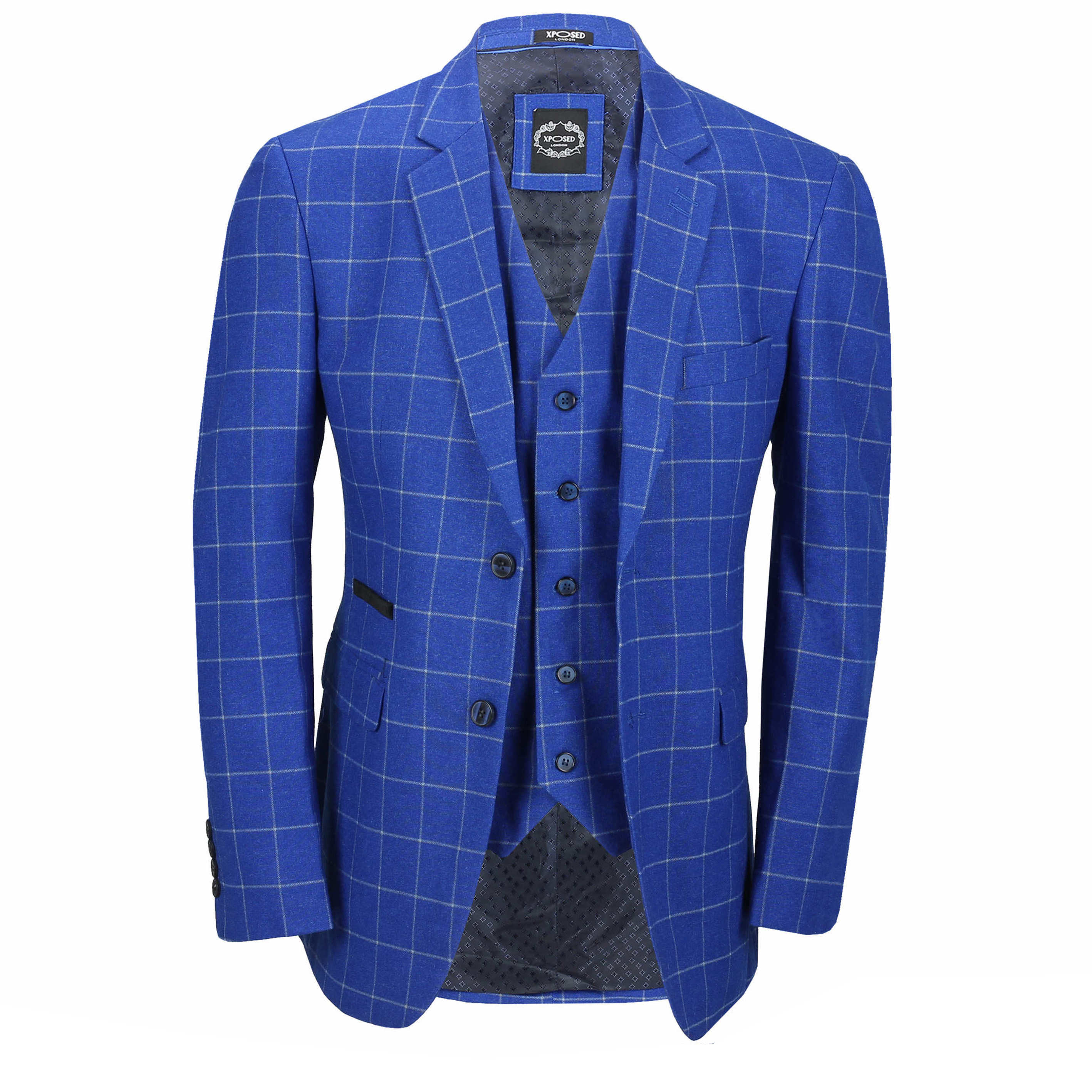 mens casual checked blazer