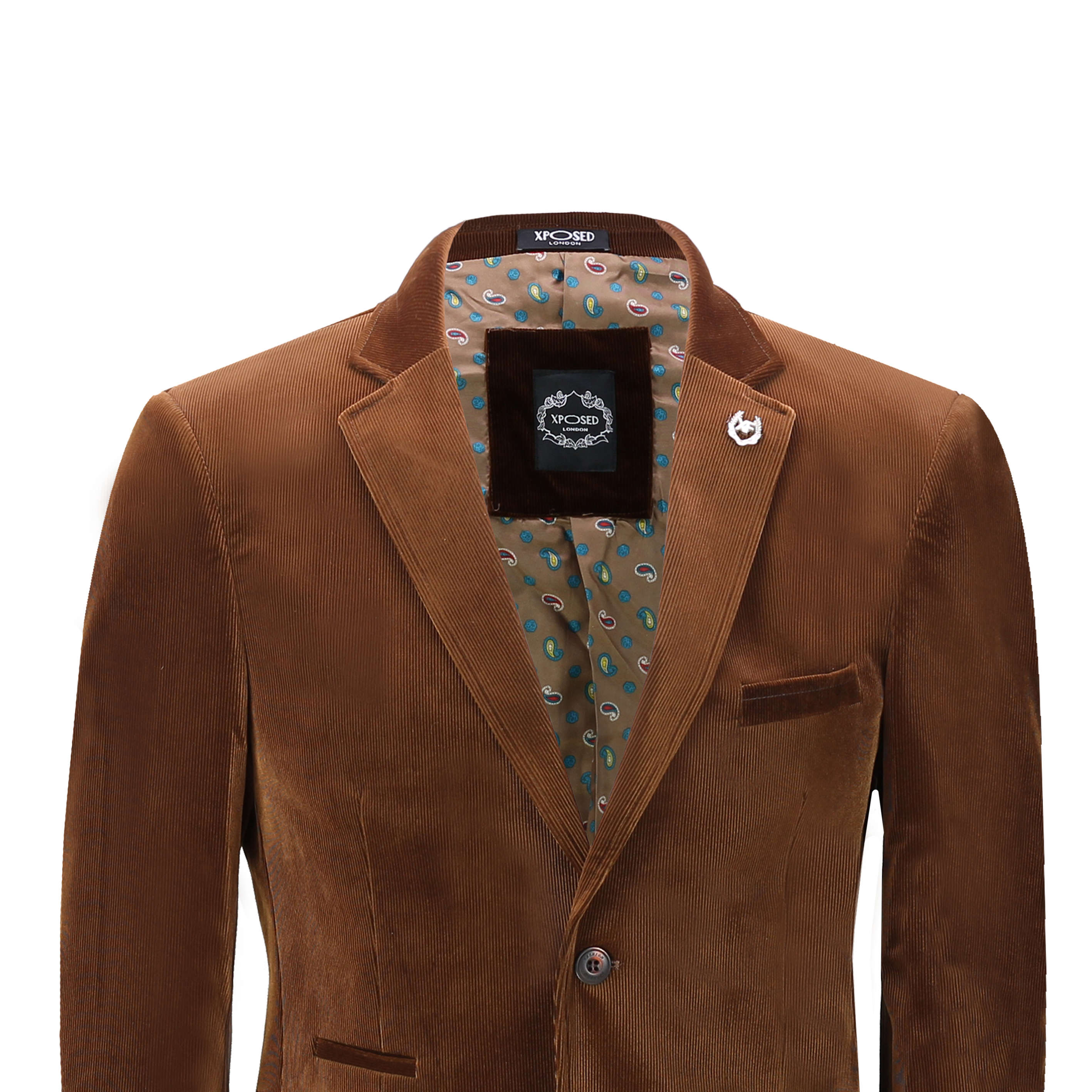 Mens Soft Corduroy Blazer Coat Vintage Retro Tailored Suit Jacket ...