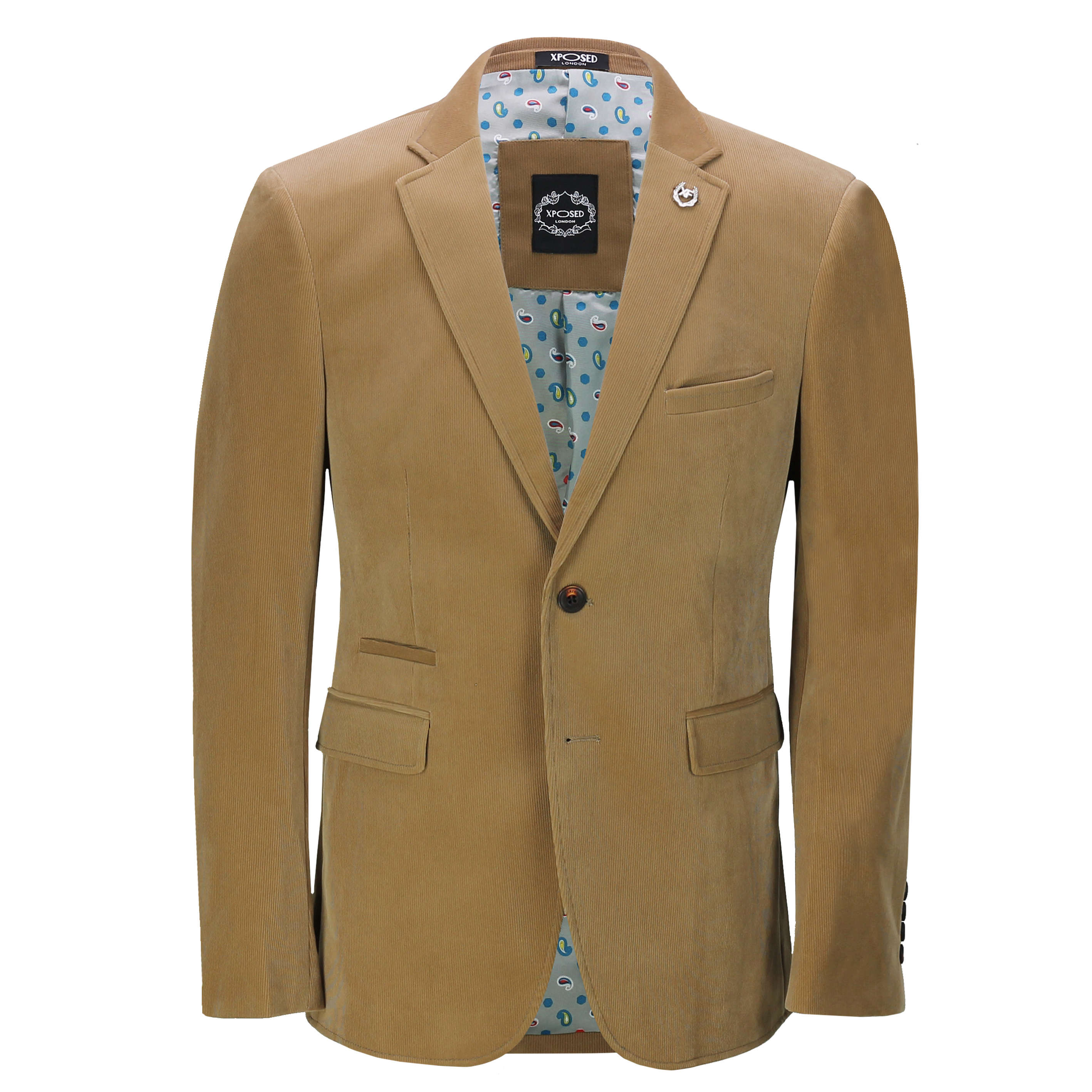 Mens Soft Corduroy Blazer Coat Vintage Retro Tailored Suit Jacket ...