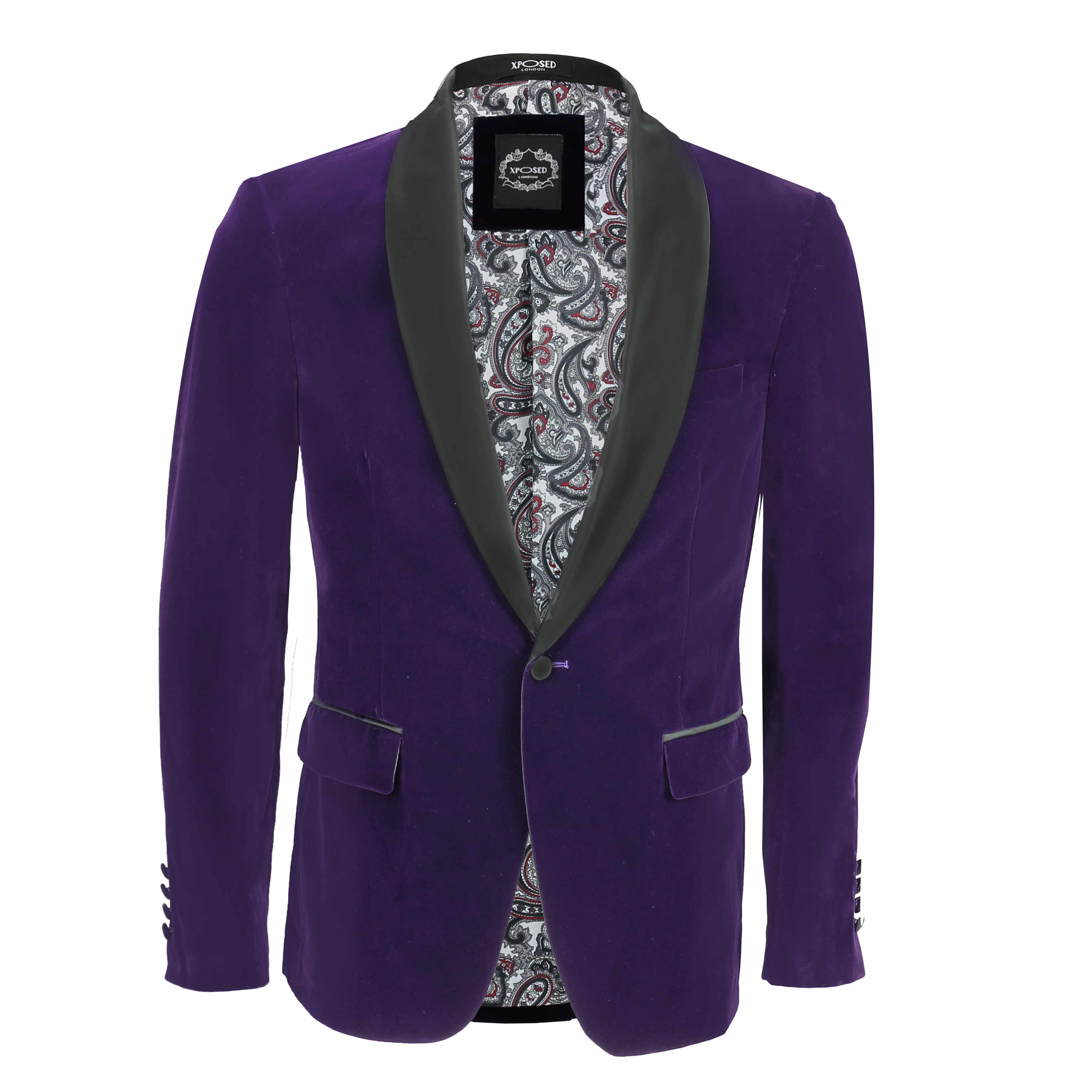 Mens Purple Velvet Vintage 3 Piece Suit Blazer Waistcoat Trouser Sold ...