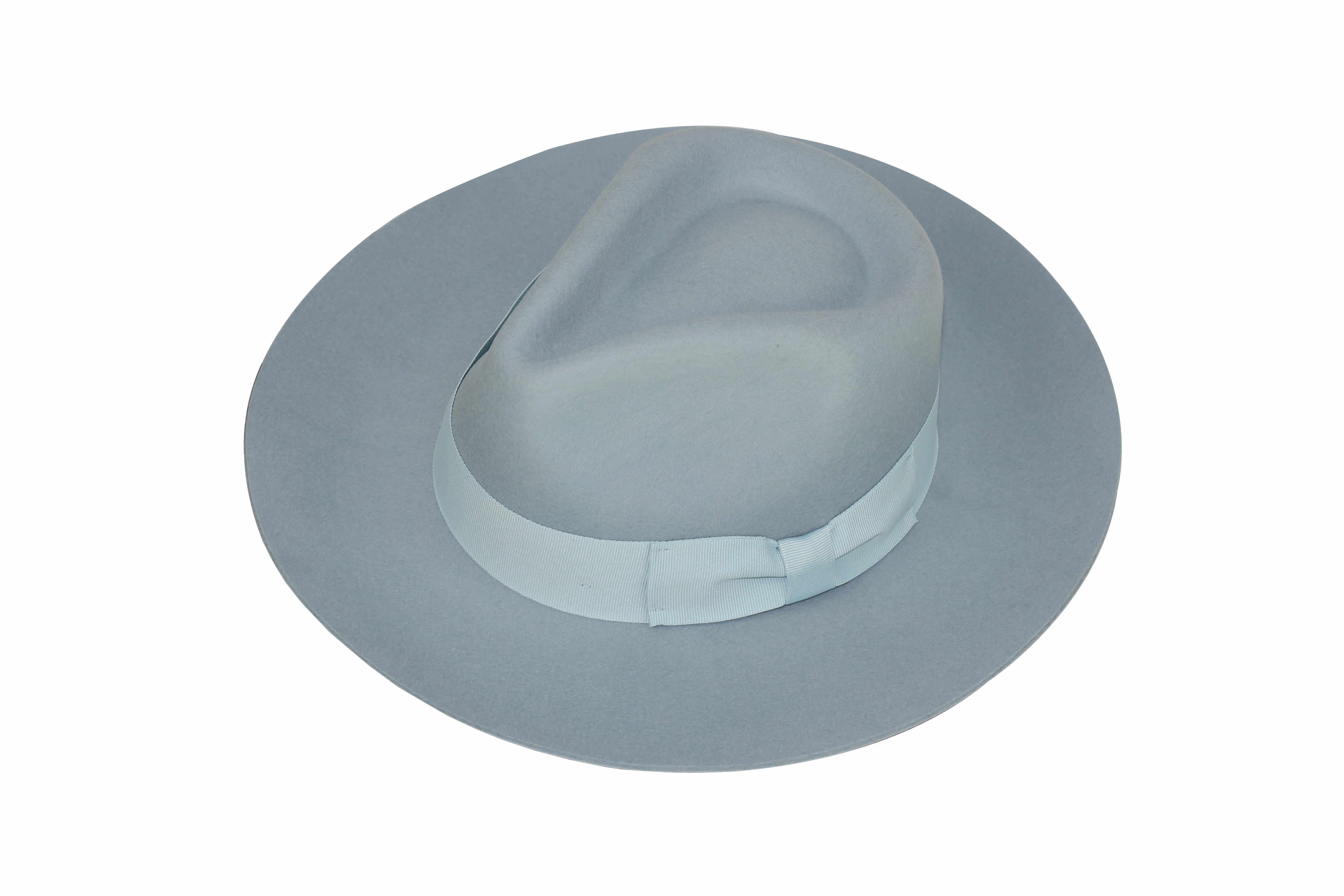 Gladwin Bond Navy Classic 100% Wool Handmade Felt Fedora Trilby Hat With Band – Unisex
