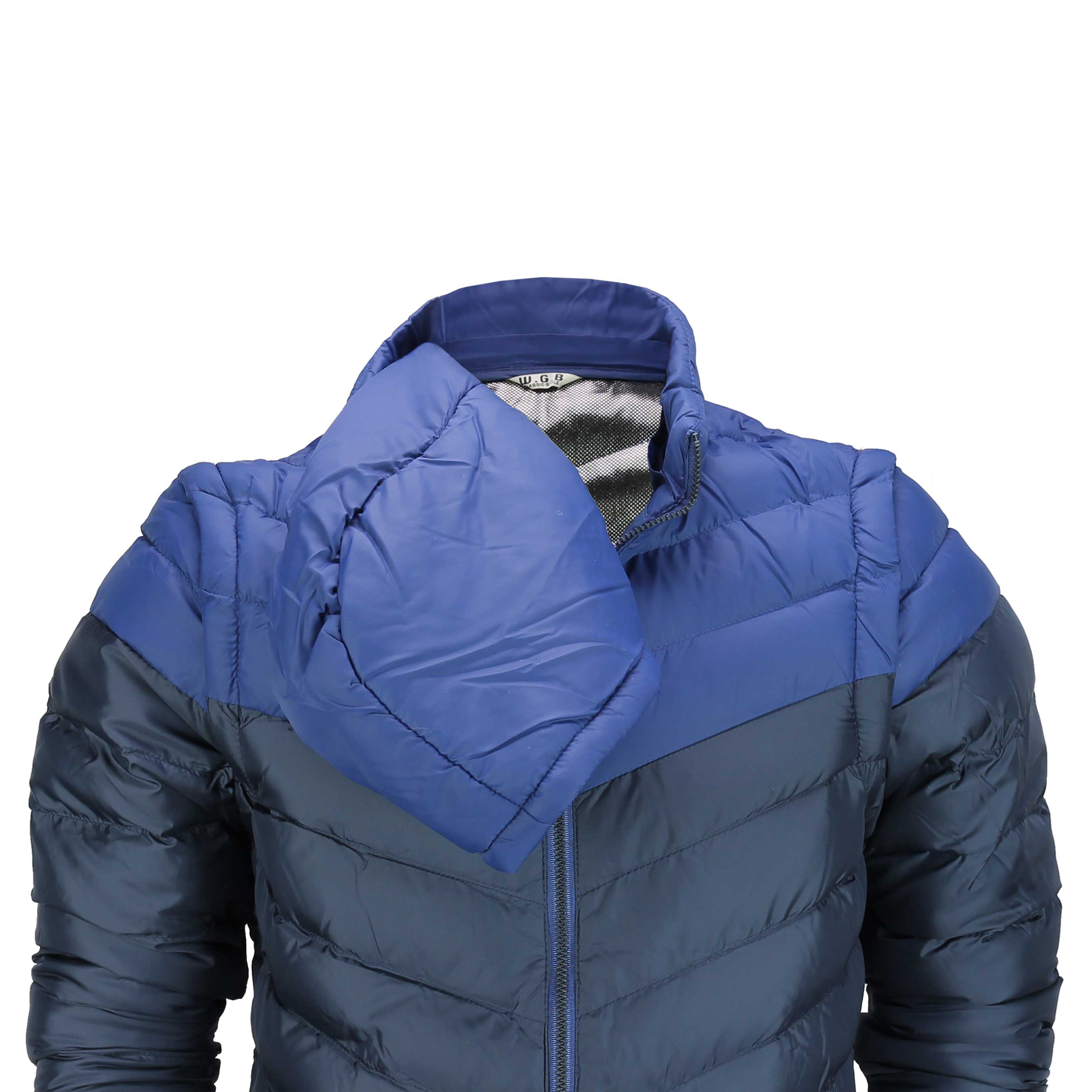 Download Mens Quilted Hooded 2 in 1 Jacket Bodywarmer Slim Fit Down ...