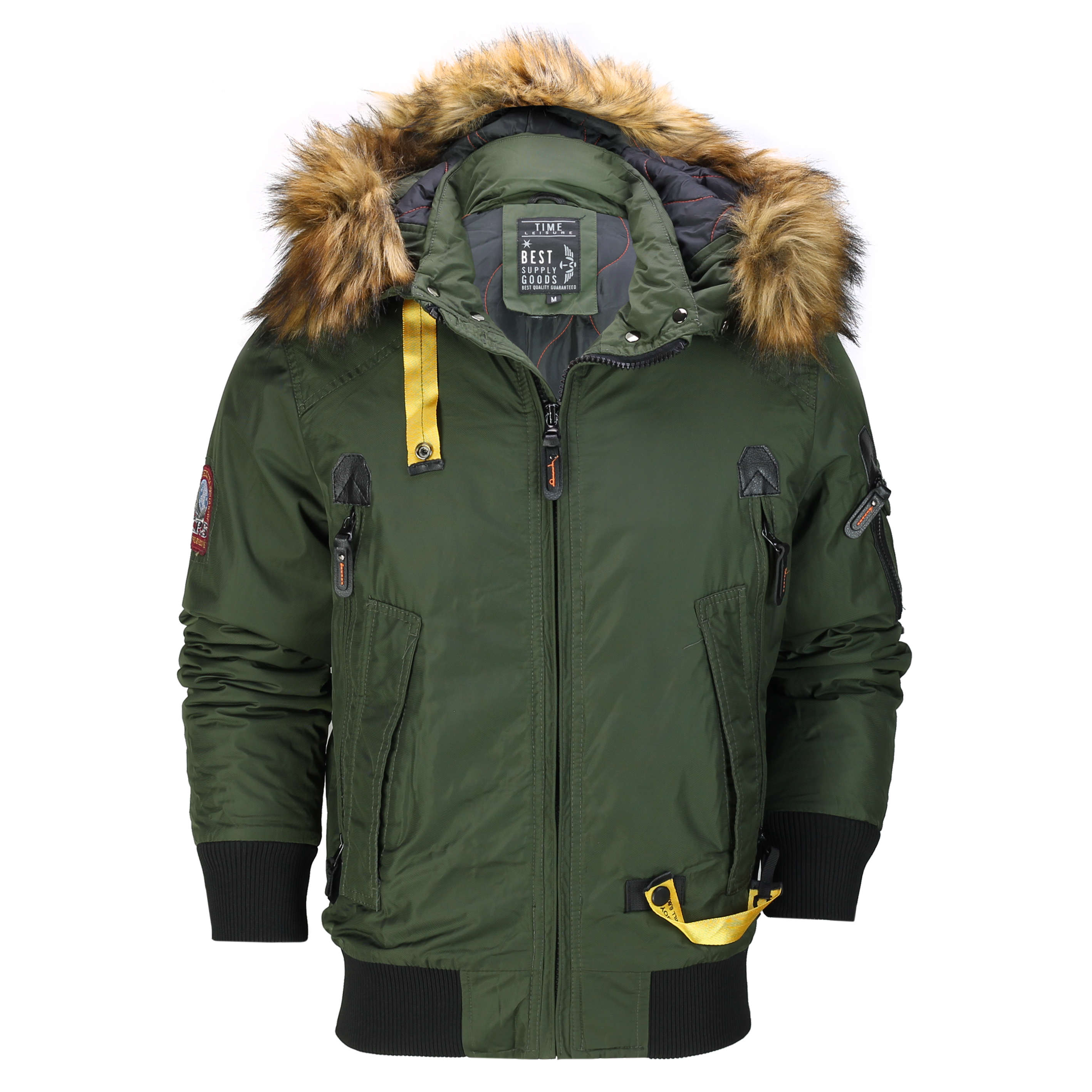 mens snow jacket with fur hood