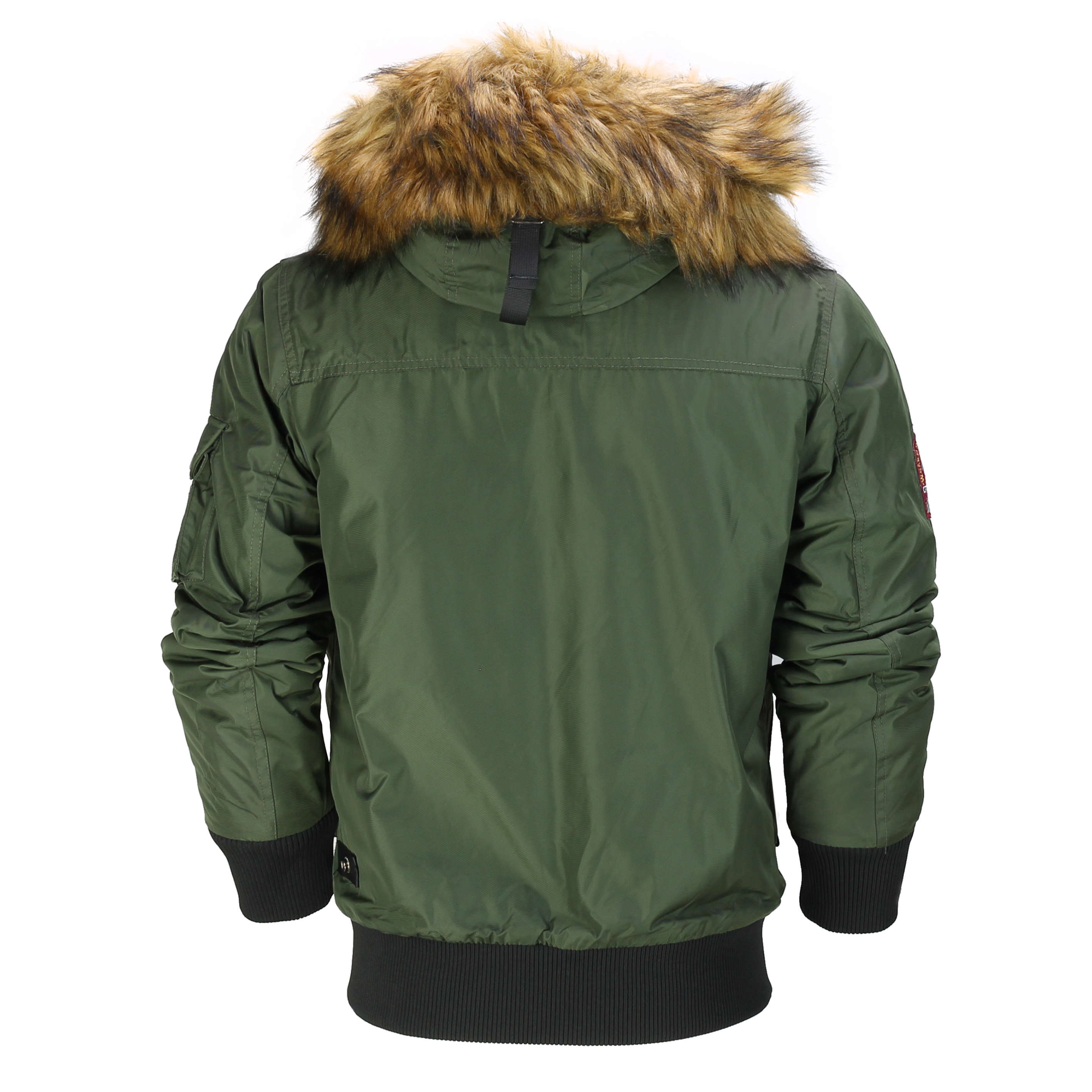 Mens Warm Padded Heavyweight Winter Jacket Military Style Bomber Fur ...