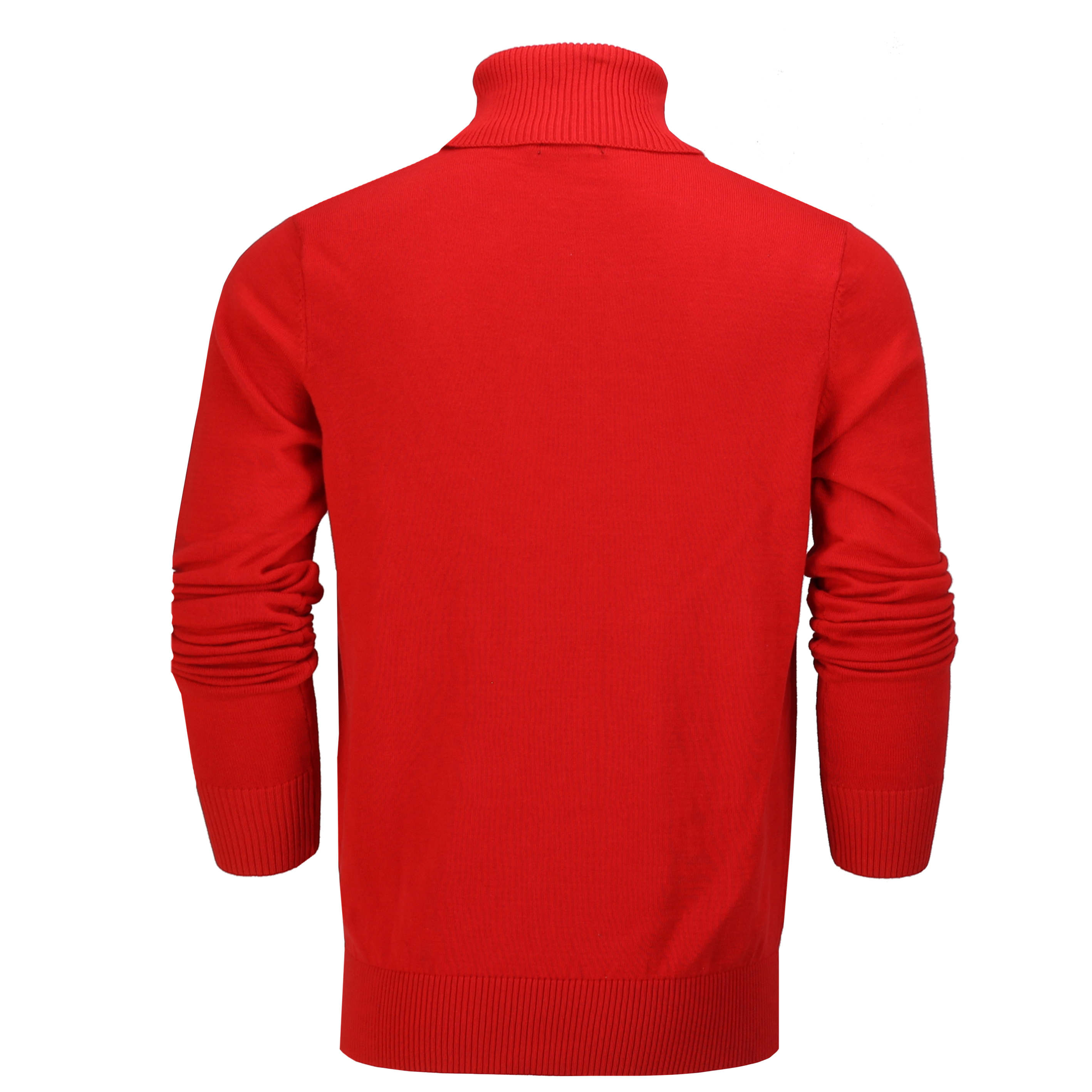 Mens Roll Neck Jumper Soft Cotton Fine Knitted High Turtle Polo ...