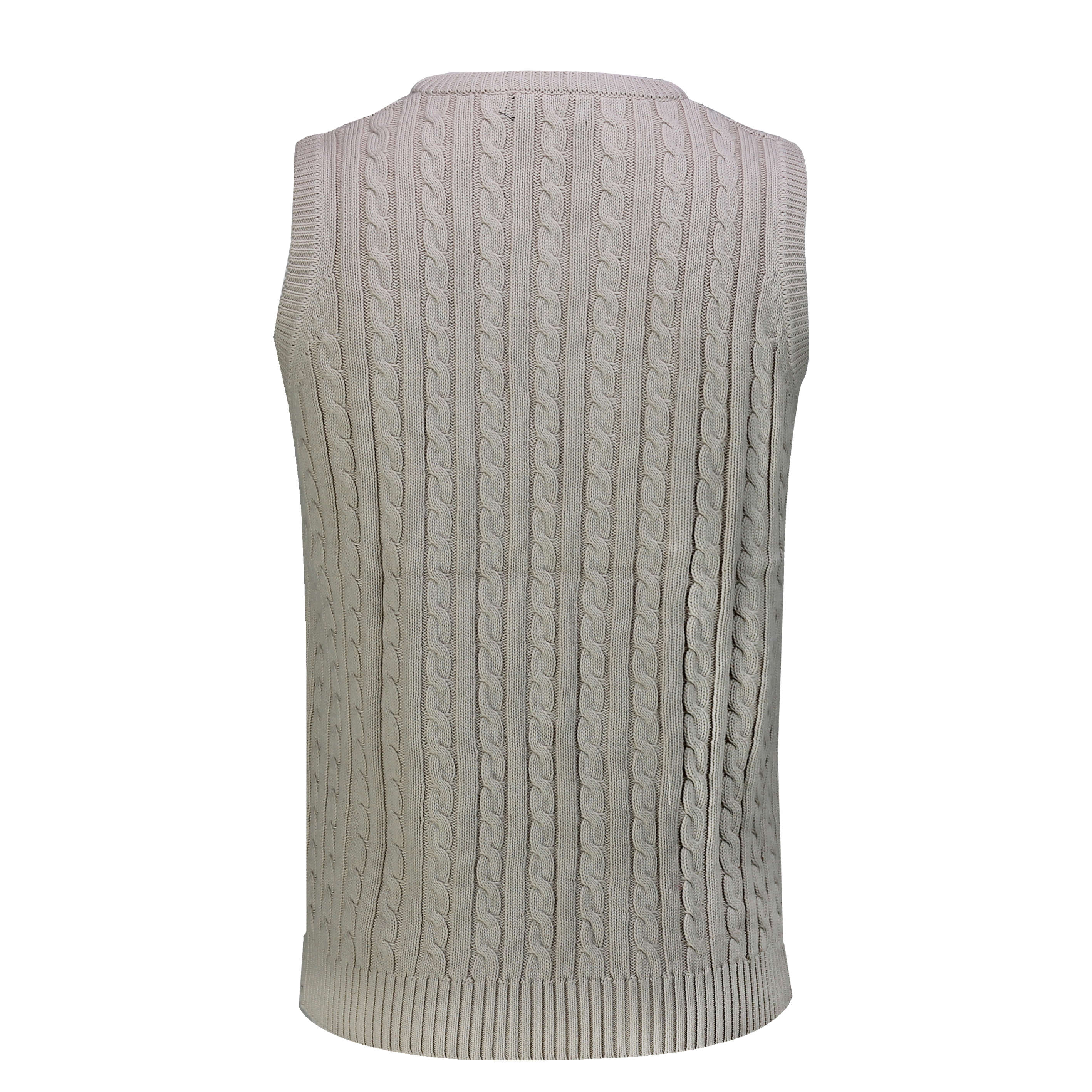 Mens Classic Cable Knitted Sleeveless V Neck Jumper Smart Casual ...