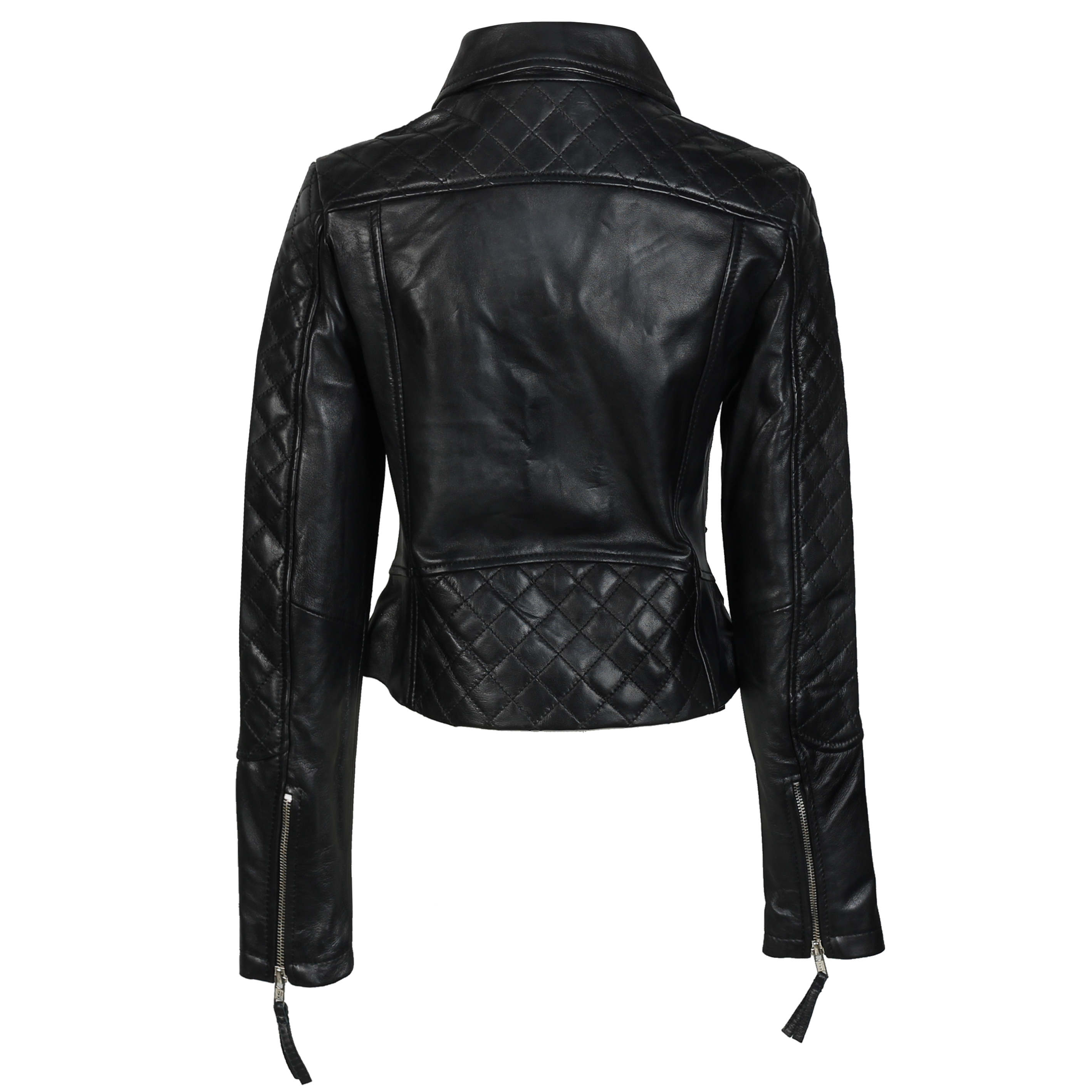 Ladies Real Leather Biker Jacket Soft Womens Slim Fit Retro | eBay