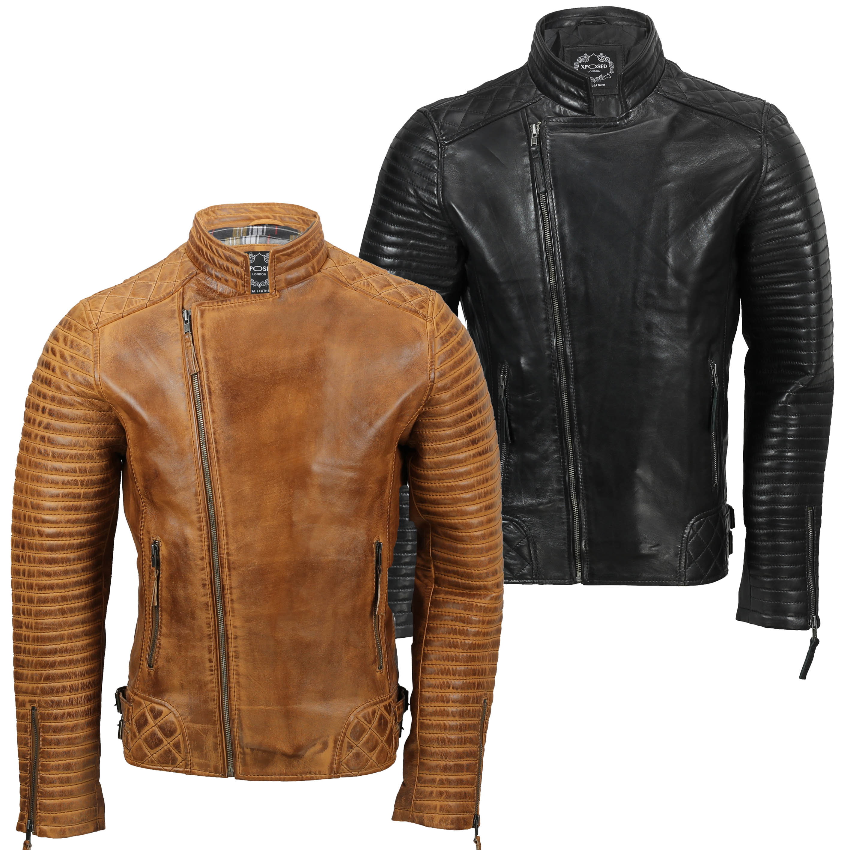 moto jacket tan
