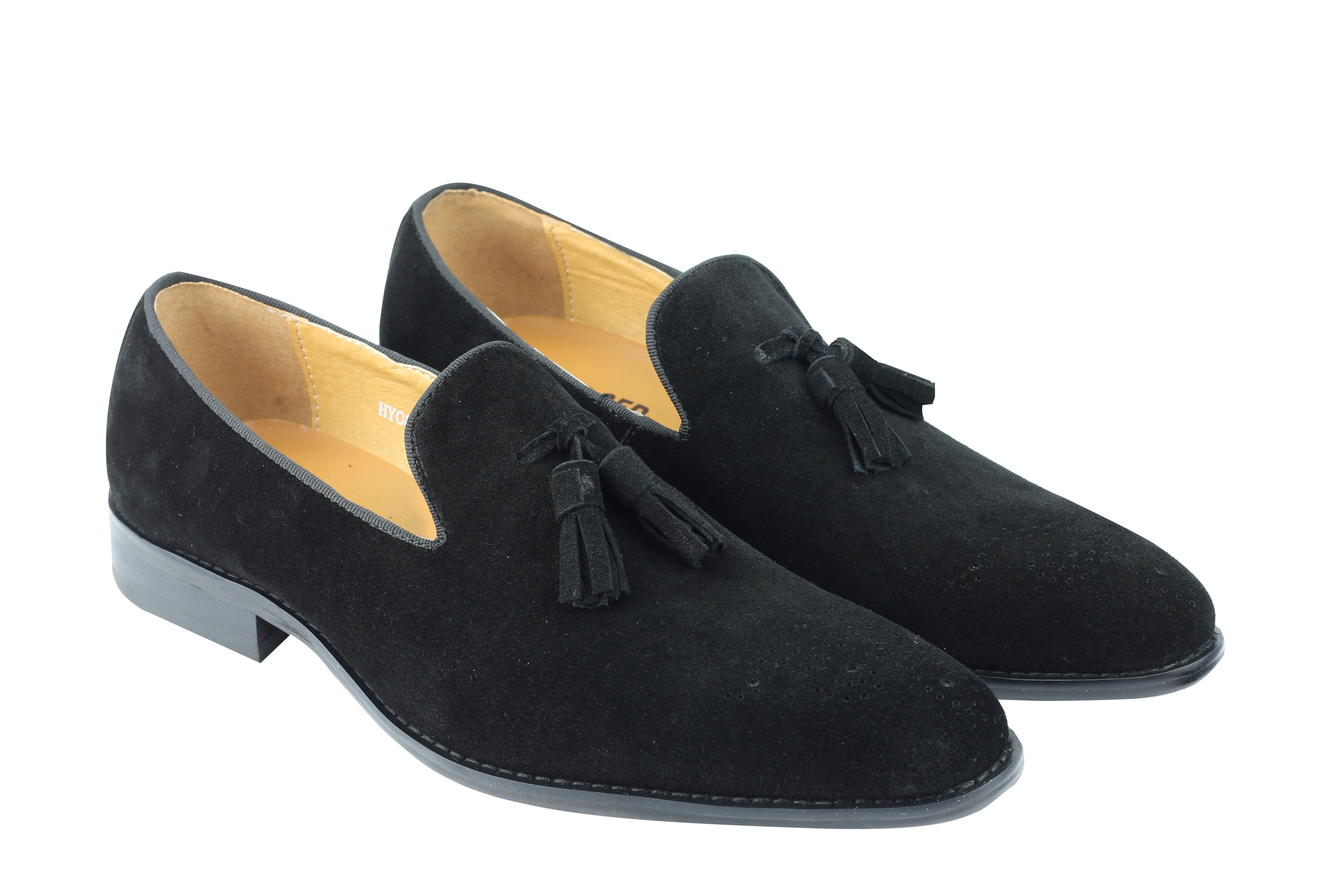 Mens Real Suede Leather Blue Green Black Slip on Tassel Loafer Vintage Shoes | eBay