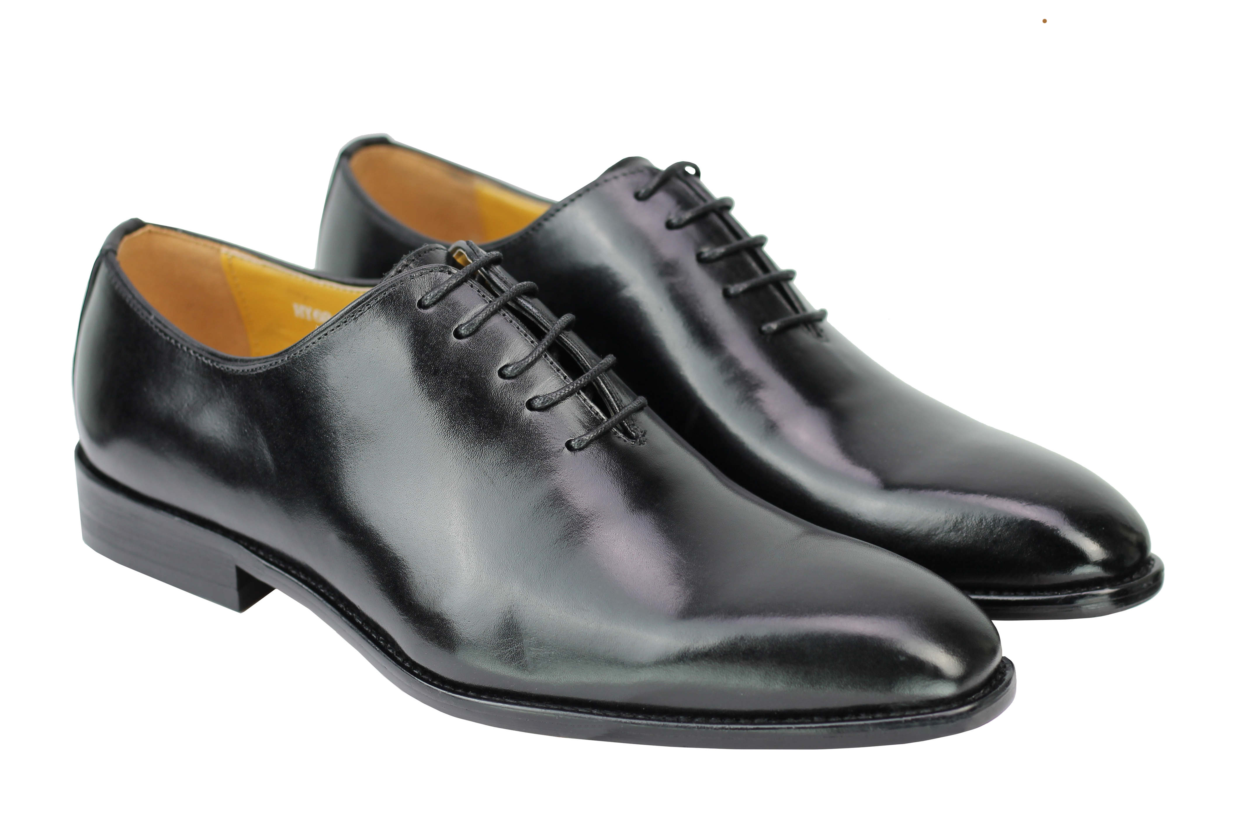 Mens Wholecut Oxford Shoes Handmade Polished Real Leather Lace up in ...