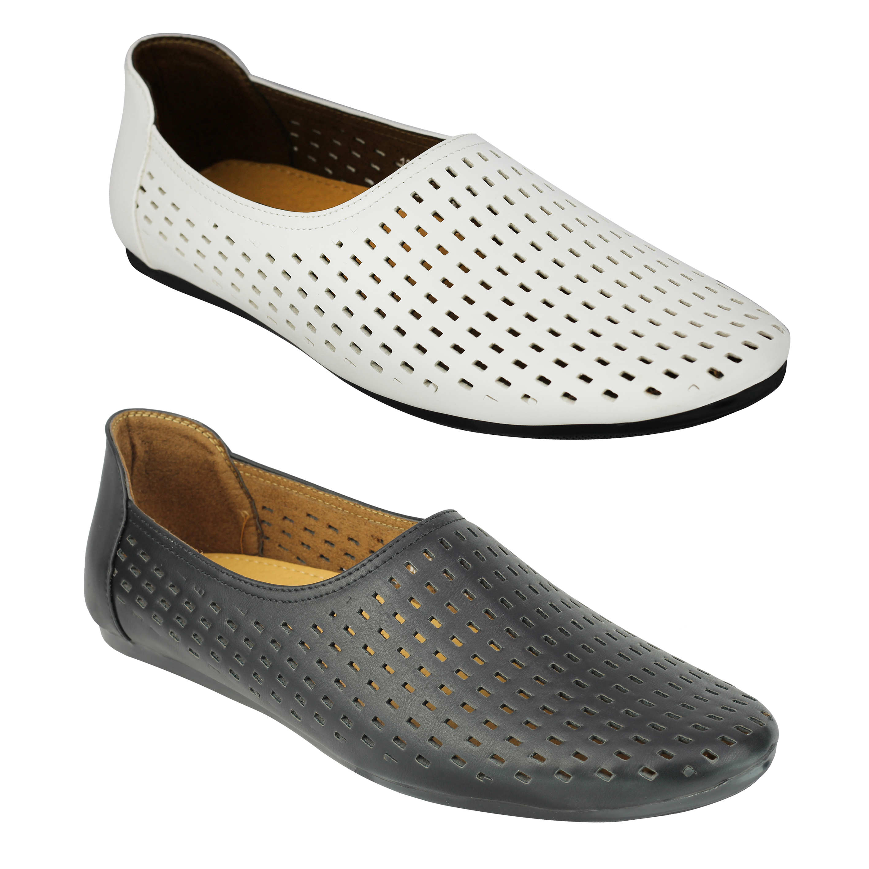 Mens Faux Leather Perforated Holes 