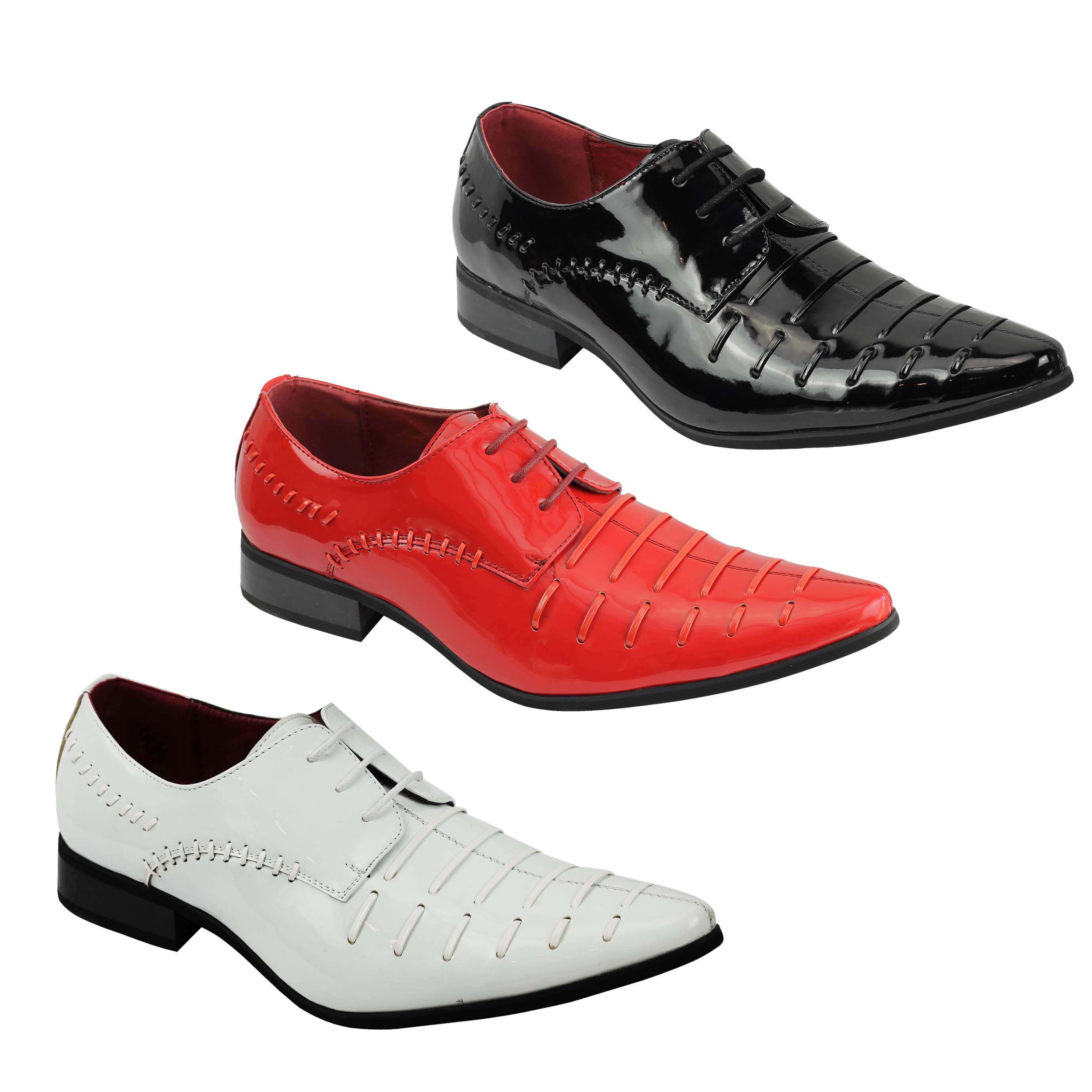 Mens Smart Formal Shiny Patent Leather 