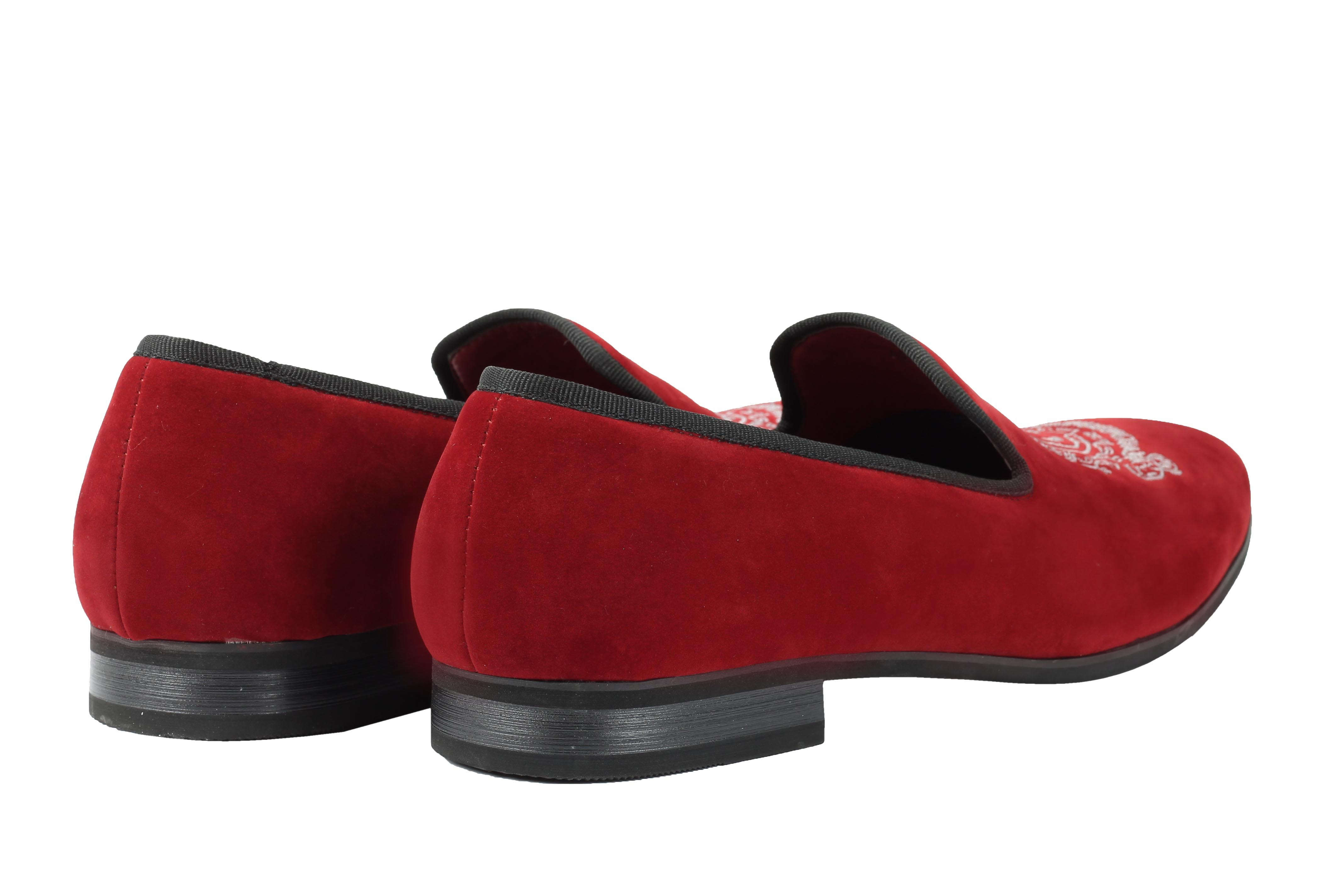 suede smoking loafers