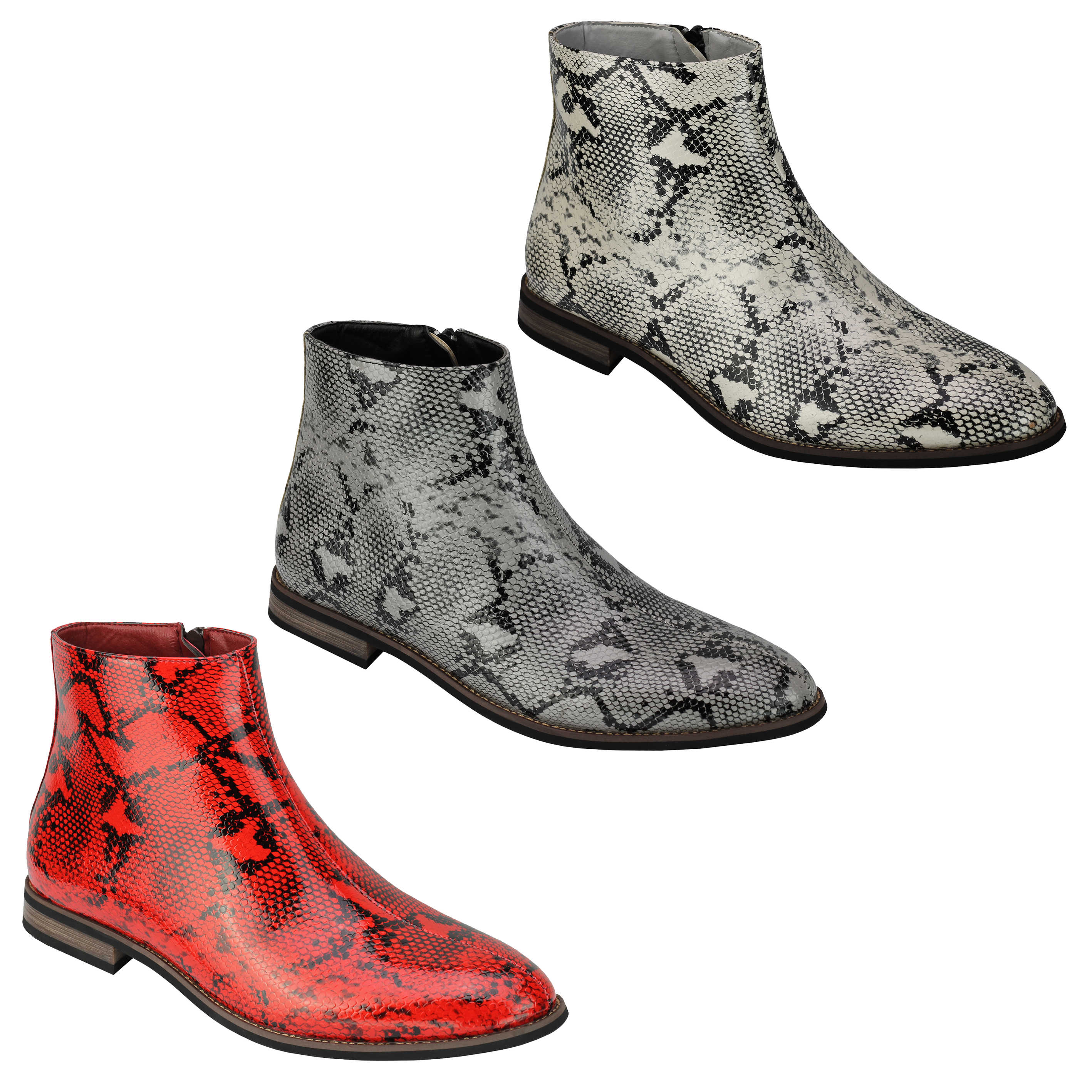 ankle snakeskin boots