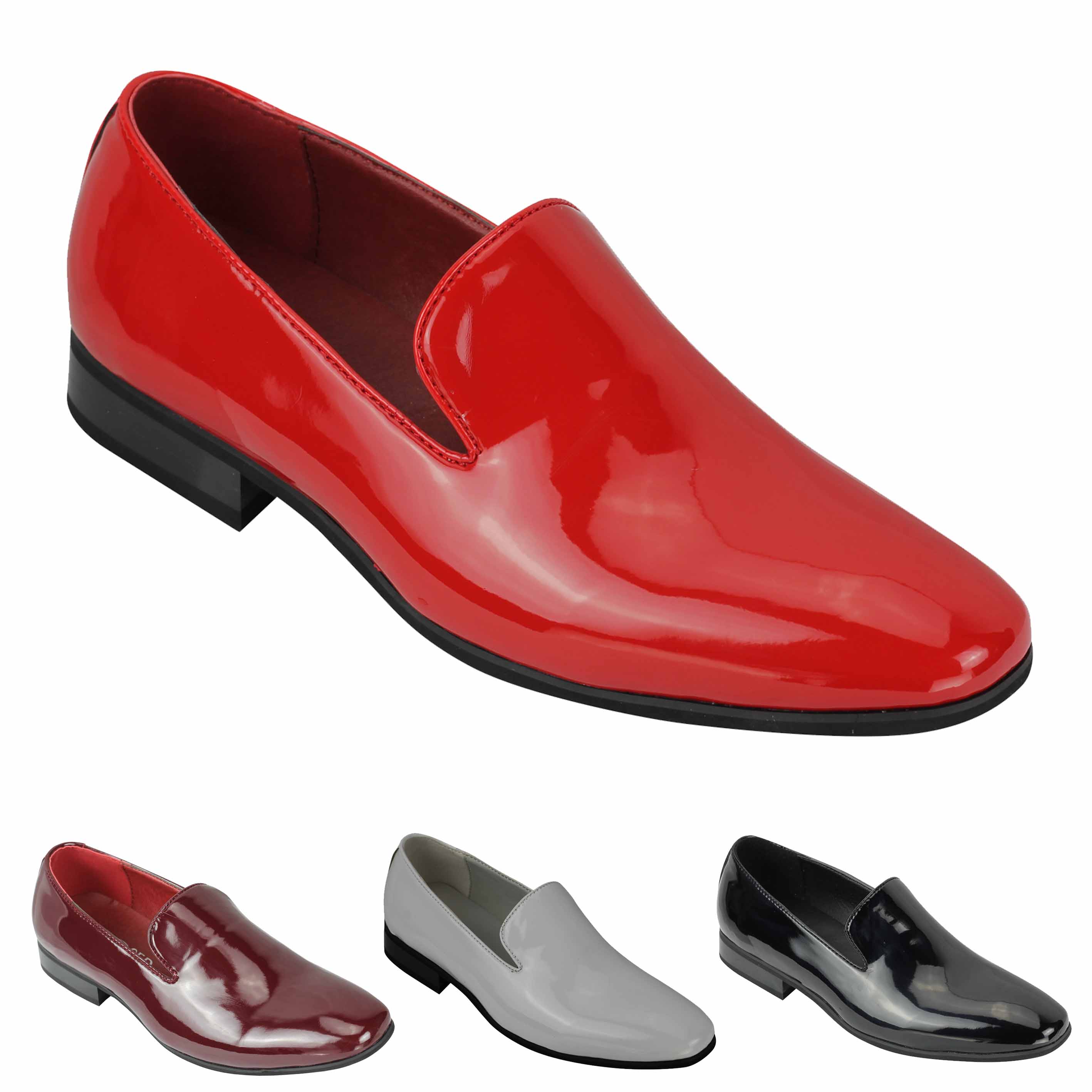 New Mens Loafers Patent Leather Smart 