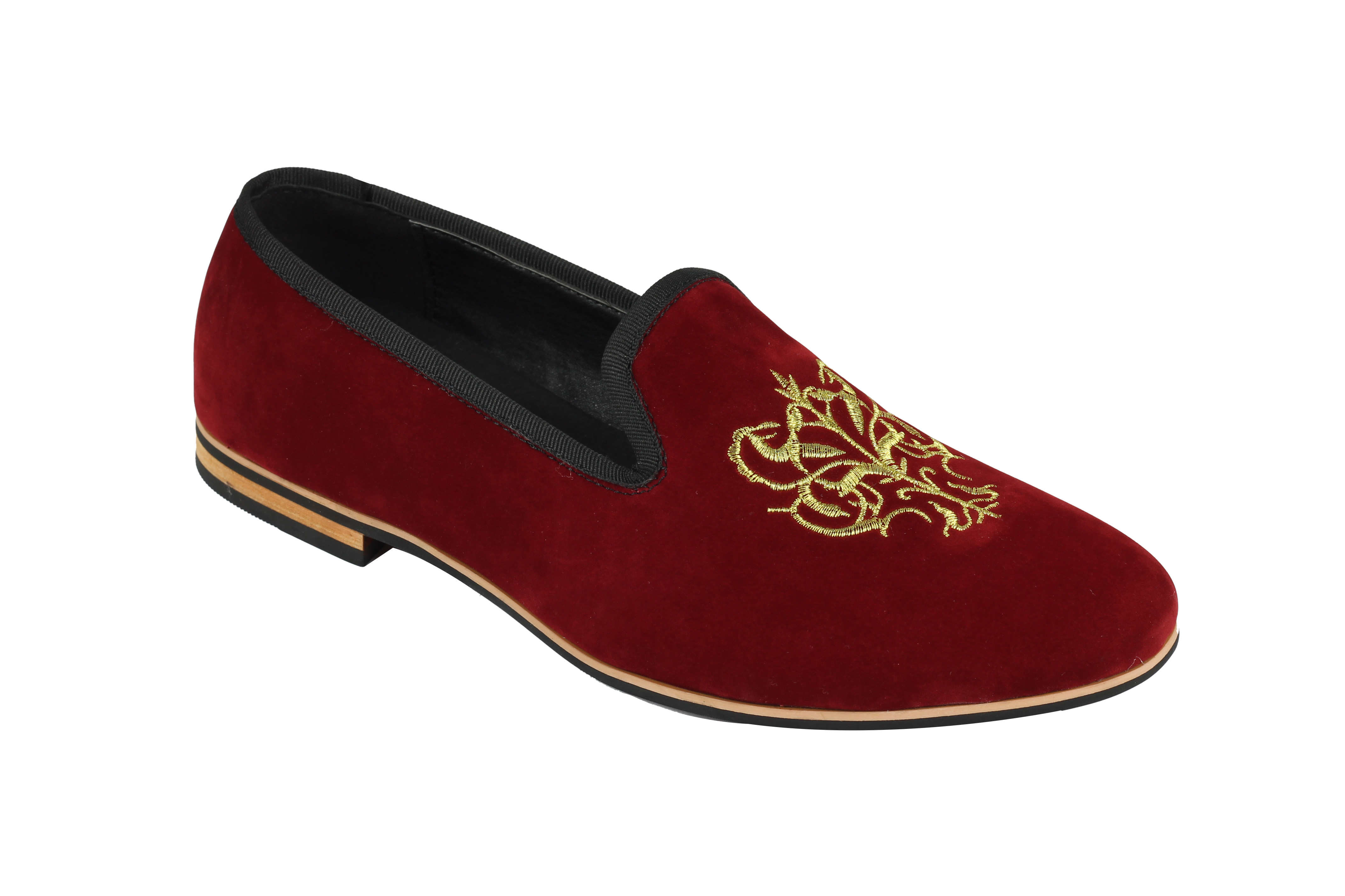 British Fashion Suede Embroidered Leather Shoes Large Size Solid Colour  Louboutins Career Formal Office Loafers PX035