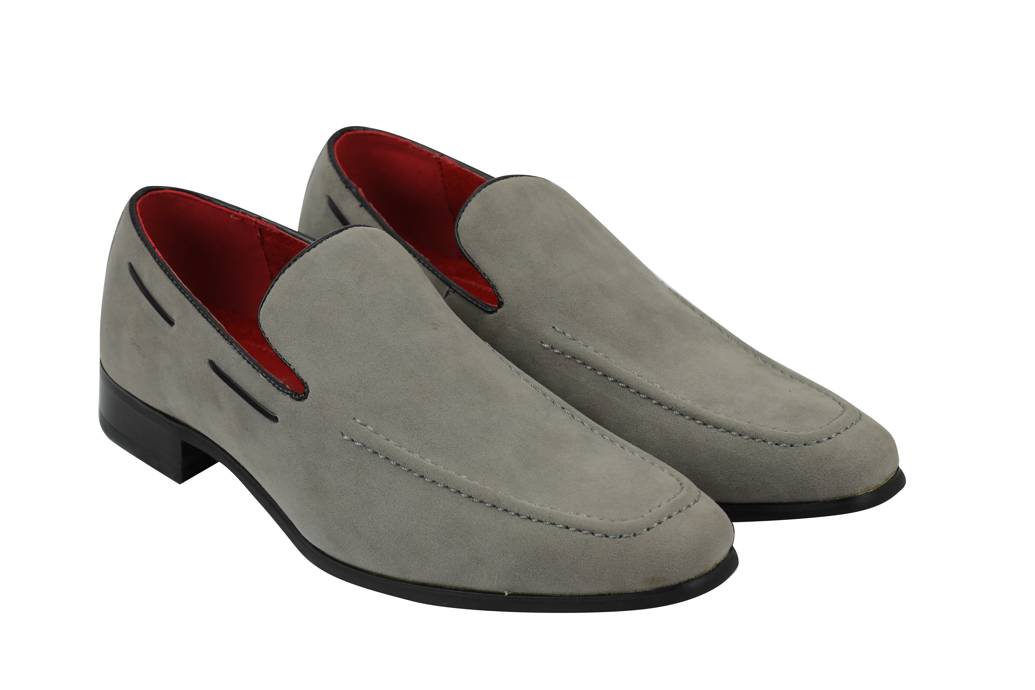 Mens Leather Line Suede Slip on Loafers Smart Casual Italian Style Driving Shoes | eBay