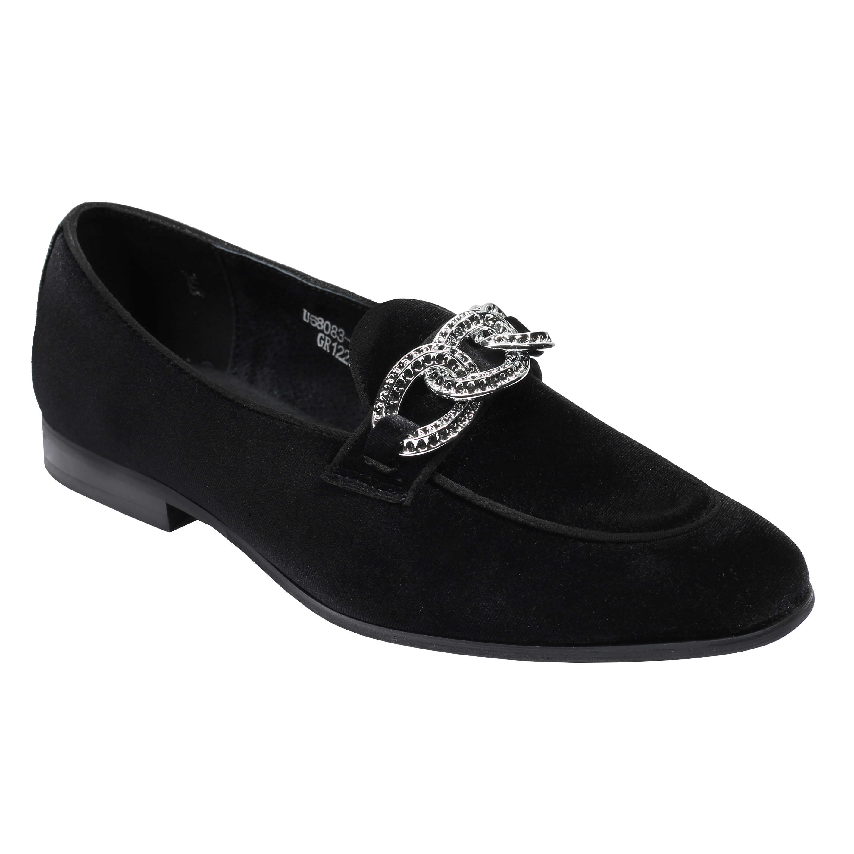FOEVTRUE Men's Velvet Loafers Glitter Diamond Fashion Party Wedding