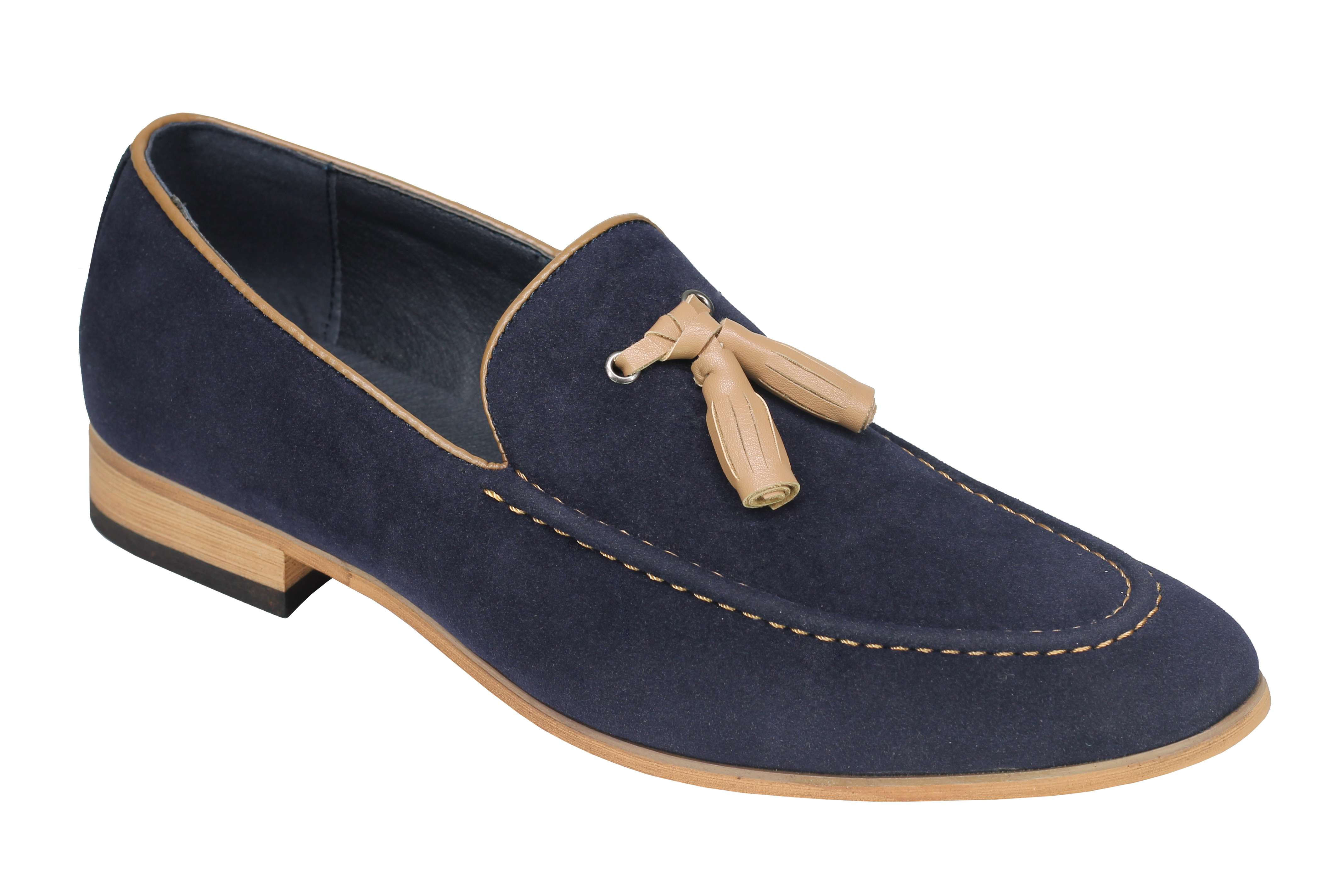Salvatore Ferragamo Blue Tassels Loafers Suede Formal Men Shoes Size 9E US10 17772986MA_14_f.jpg main image 2
