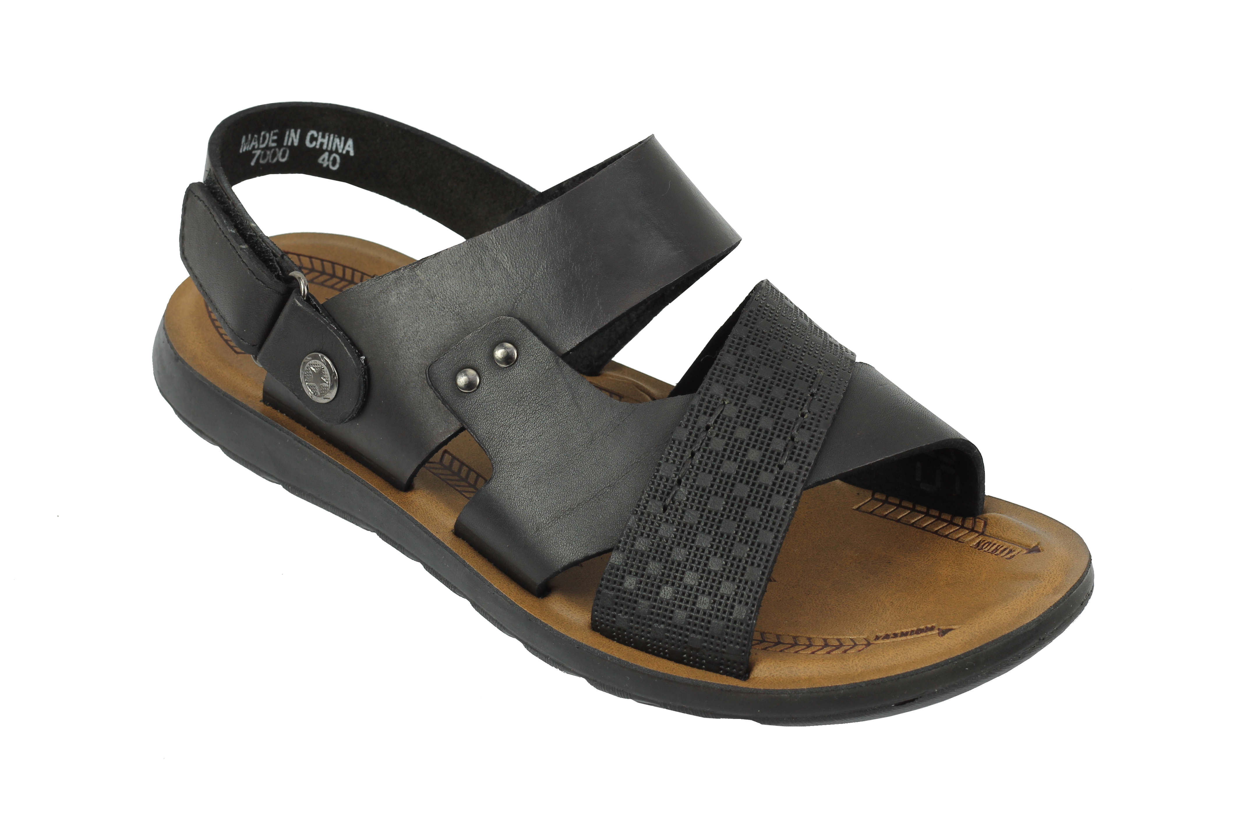Mens Real Leather Walking Sandals Black Brown Beach Mules Size 6 7 8 9 10 11