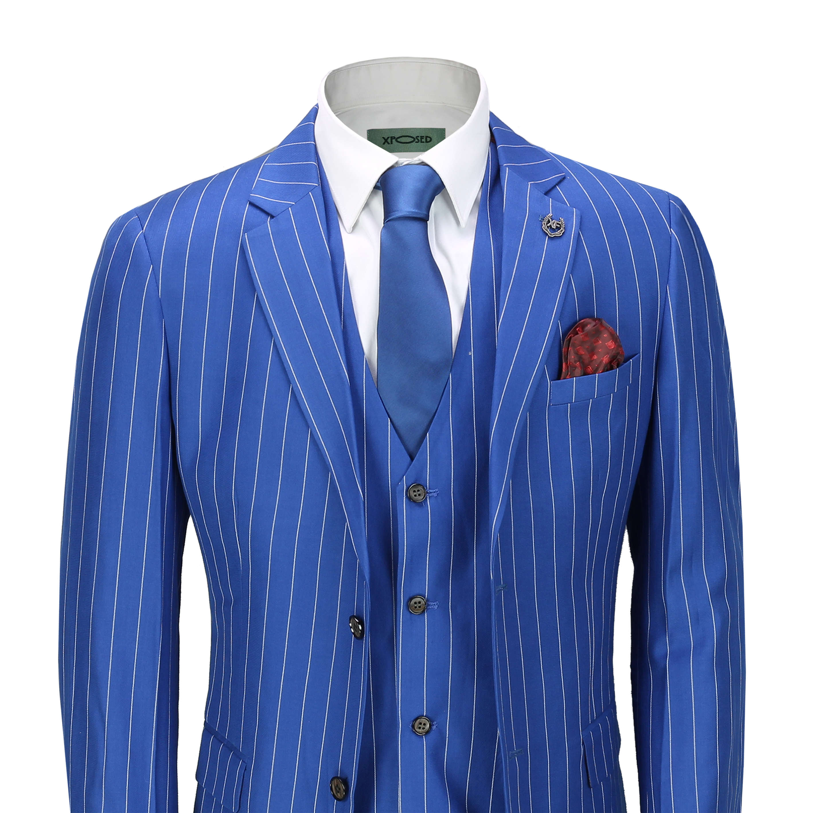 Mens Classic 3 Piece Pin Stripe Suit Retro 1920s Peaky Blinders ... 1960s Mens Suits