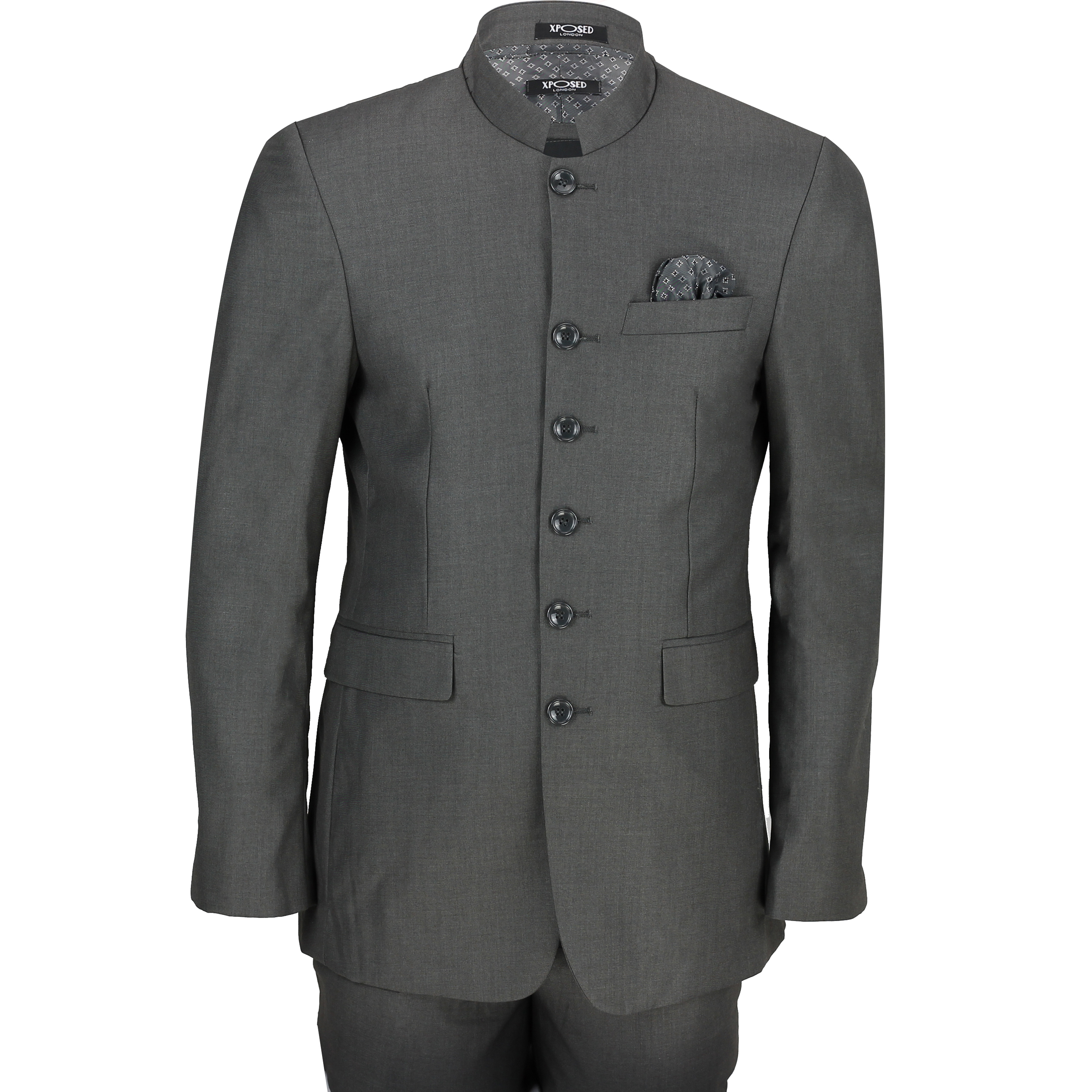 Banded Collar Suit/Mandarin Collar/Nehru Suit/ Church Pastor Suit with Pants 