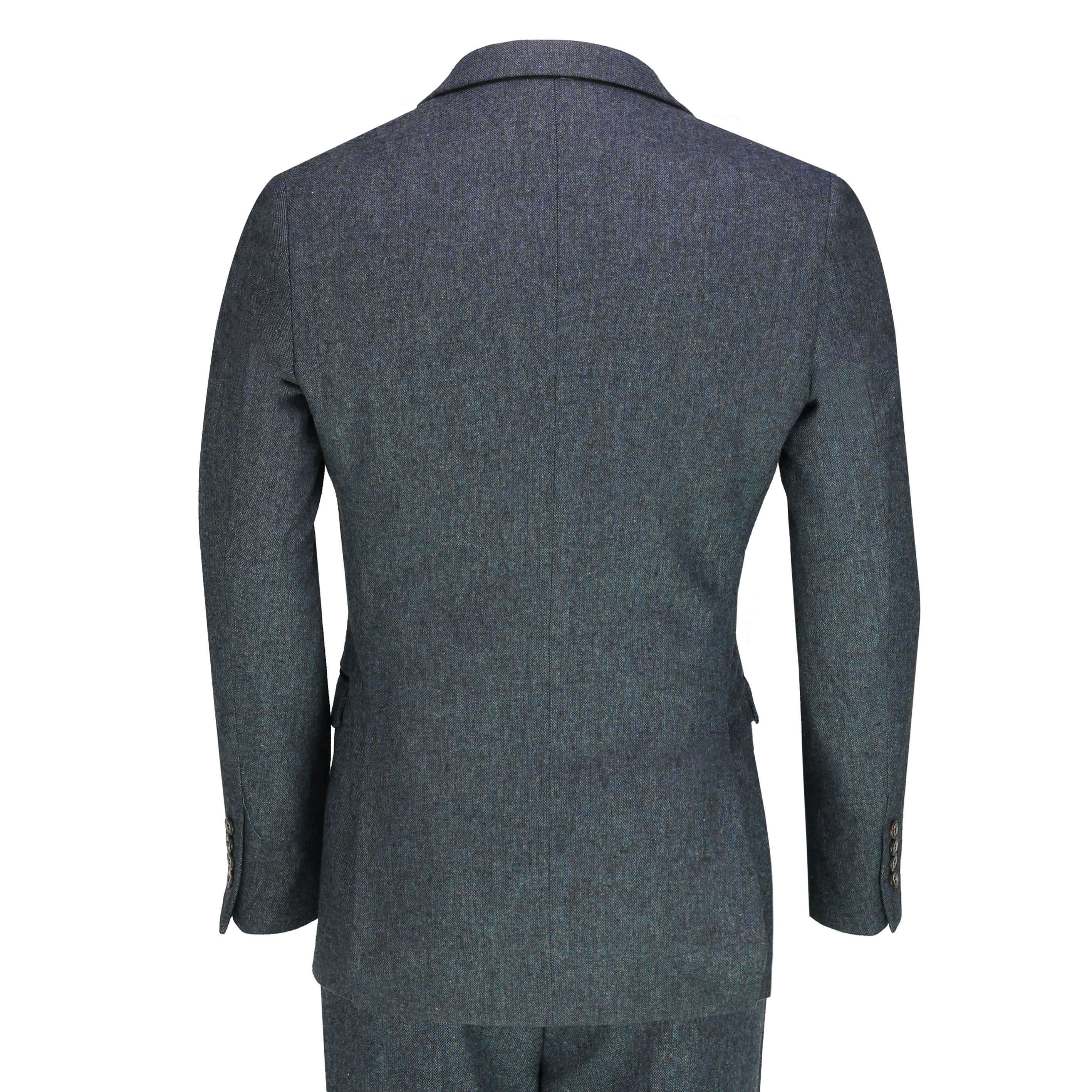 Mens Blue Brown Tweed 3 Piece Suit Retro 1920s Peaky Blinders Smart ...