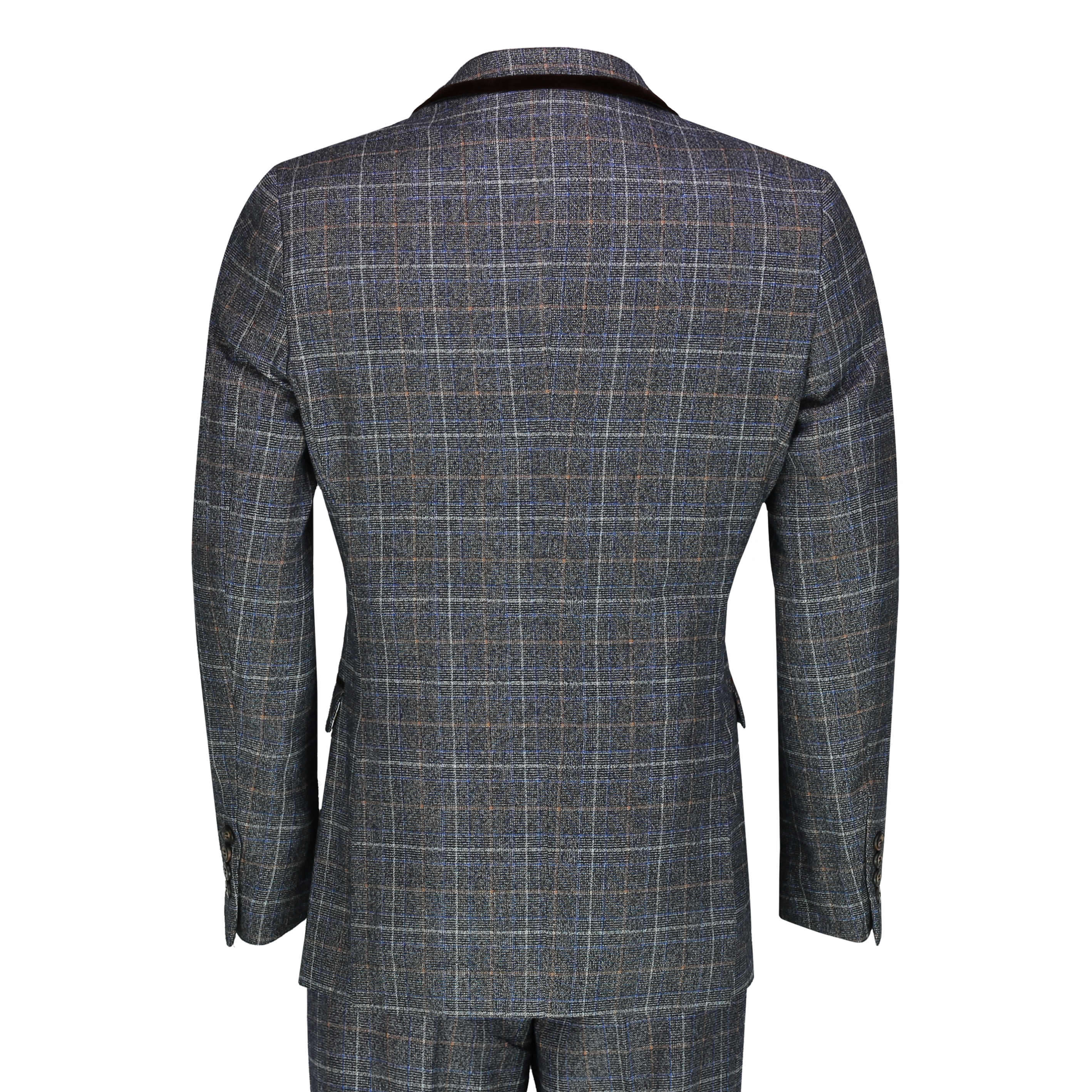 Men’s 3 Piece Vintage Tweed Suit Retro Prince of Wales Check Smart ...