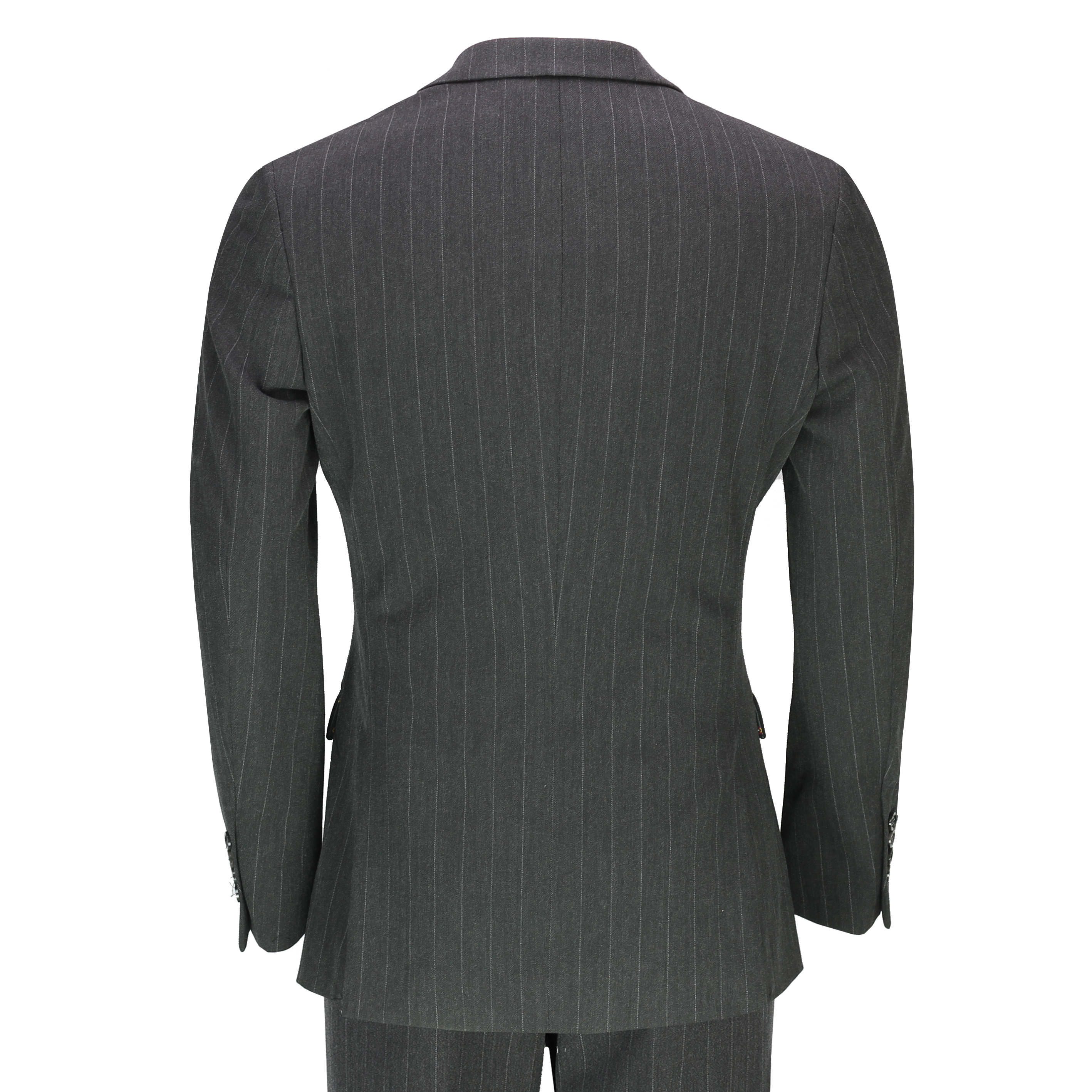 Mens Classic Tailored 3 Piece Office Suit Small Herringbone Weave in ...