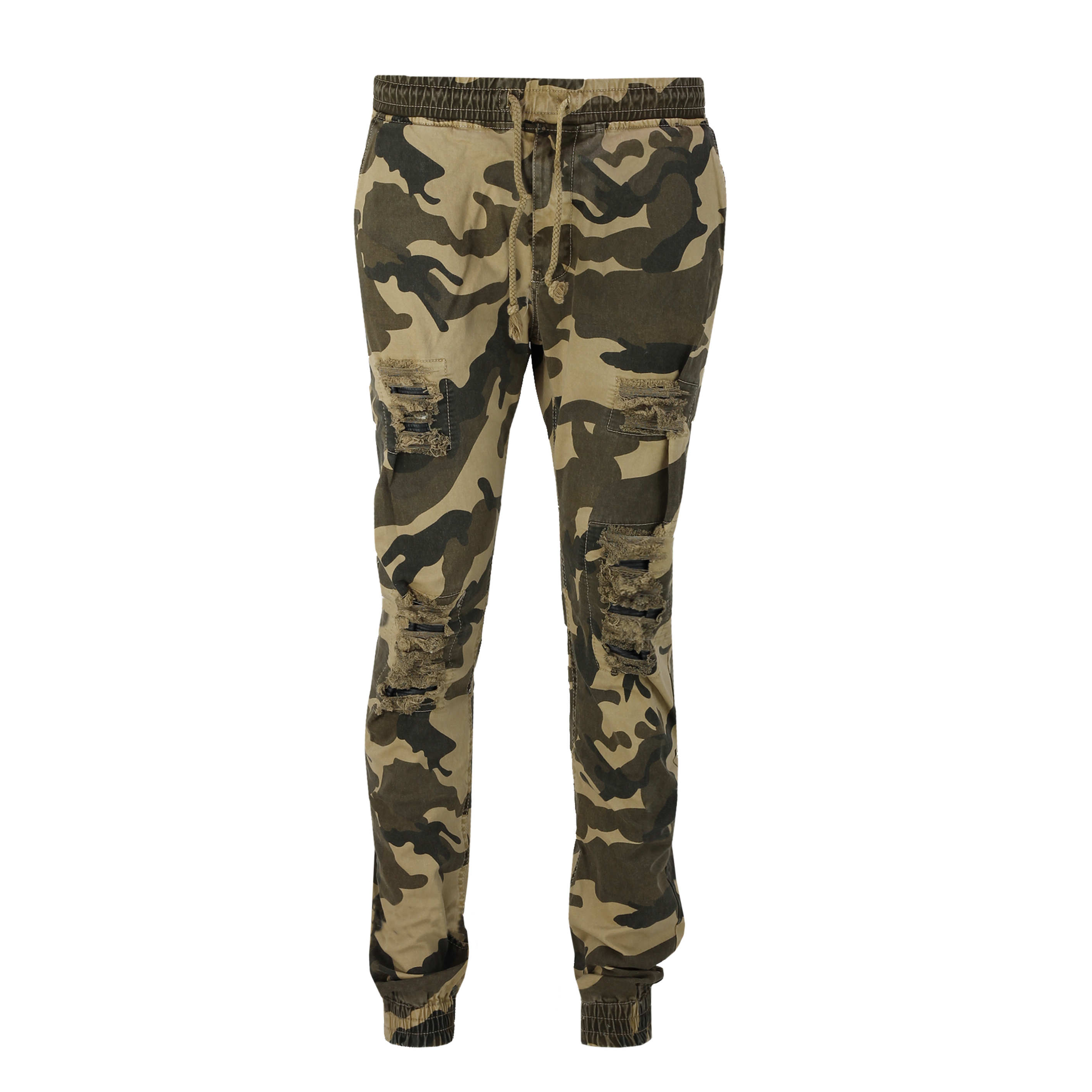 MENS COMBAT MILITARY Ripped Trousers Camouflage Cargo Army Work Pants ...