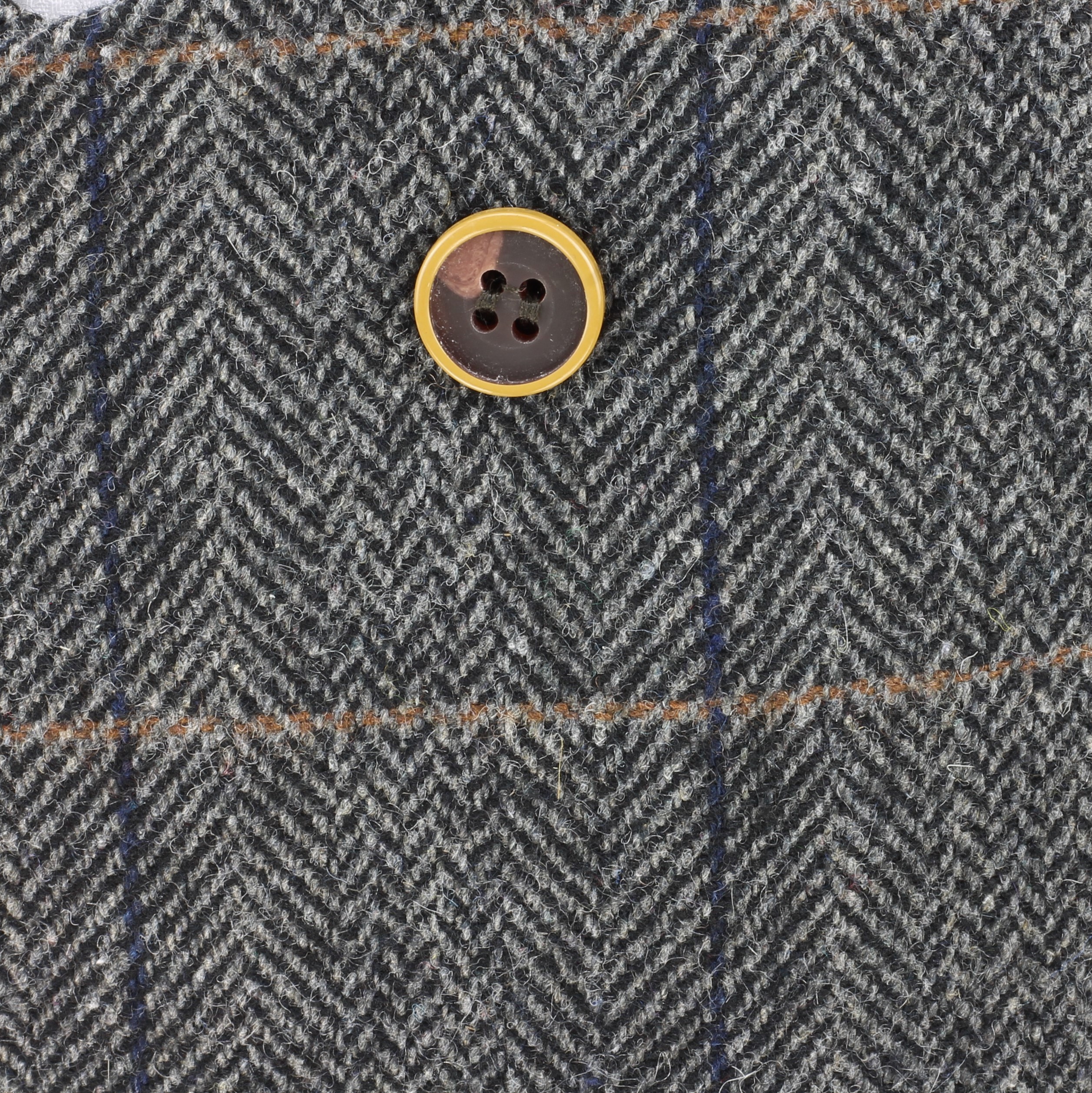 Mens Grey Herringbone Check 3 Piece Suit Sold Separate Blazer Trouser Waistcoat
