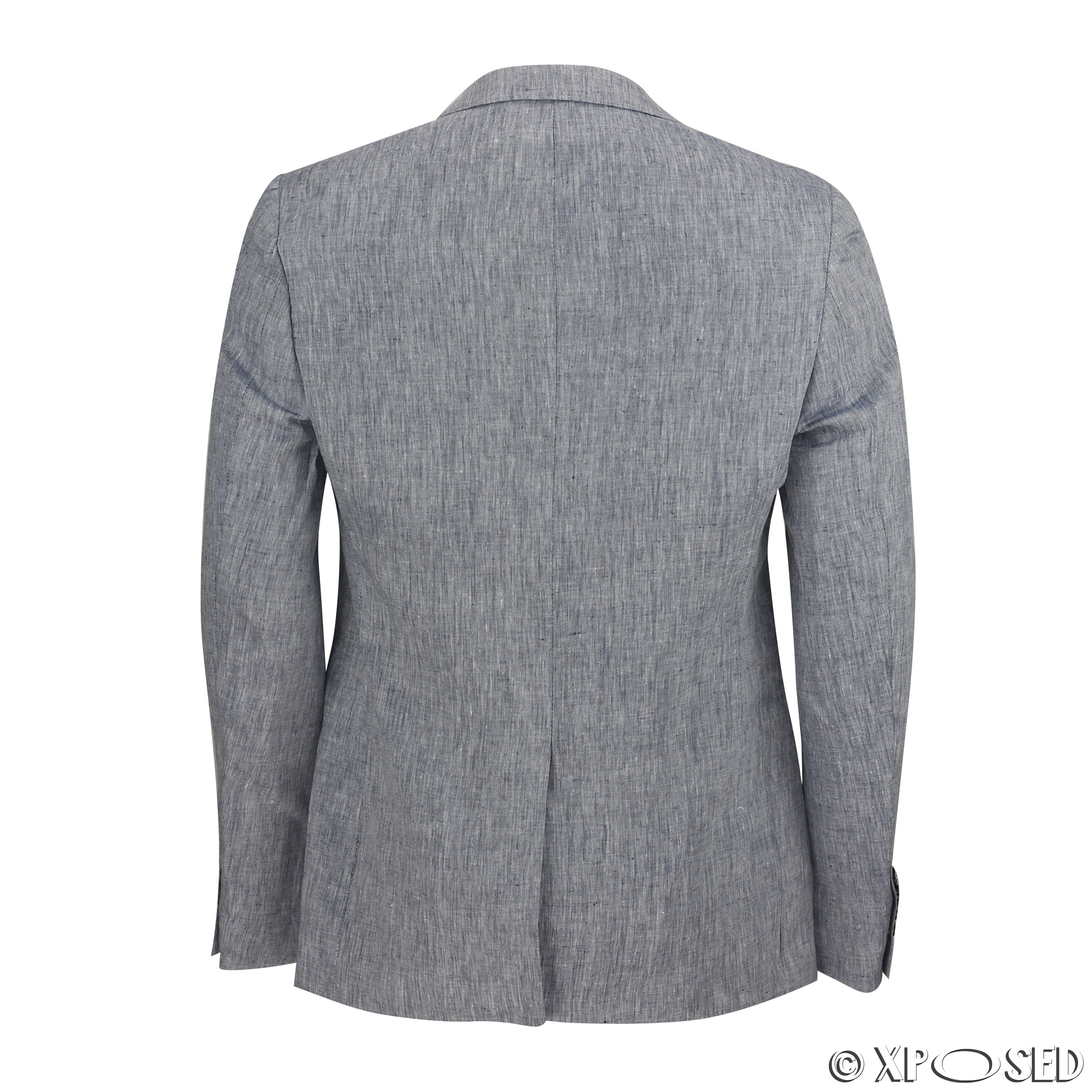 Mens Vintage Cotton Linen Blend Slim Fit Blazer Smart Casual Jacket ...