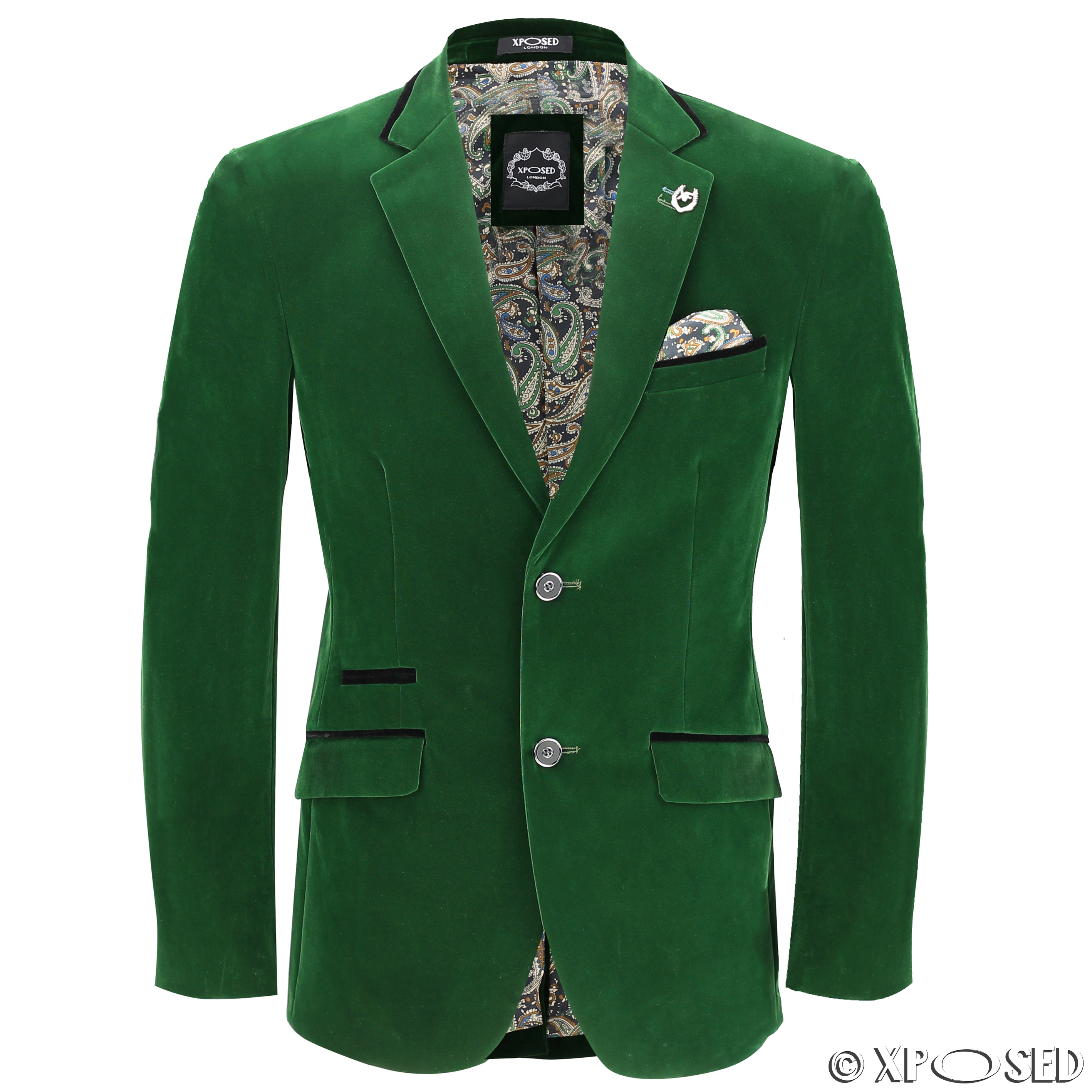 Mens Green Velvet Vintage 3 Piece Suit Blazer Waistcoat Trouser Sold ...