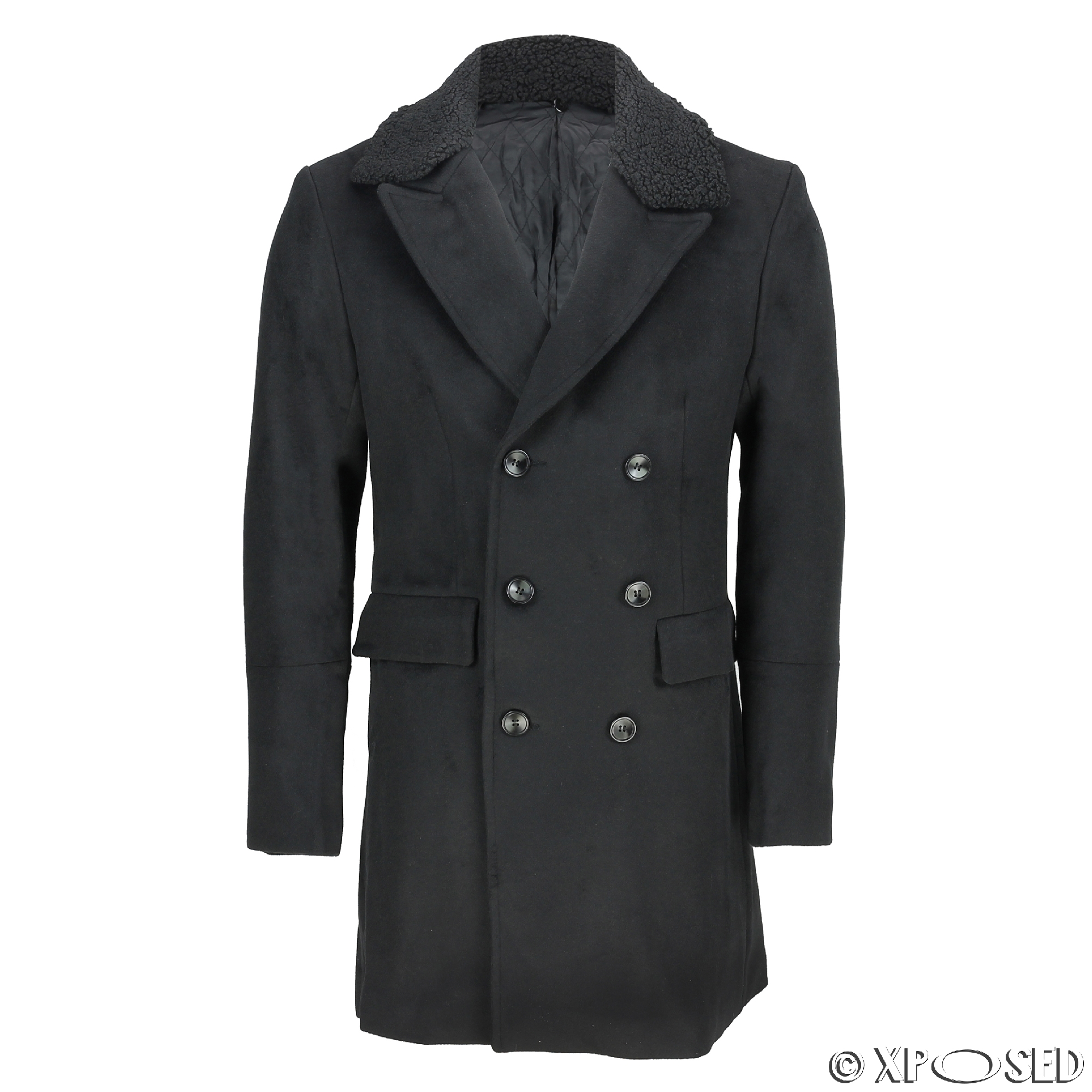 overcoat fur collar