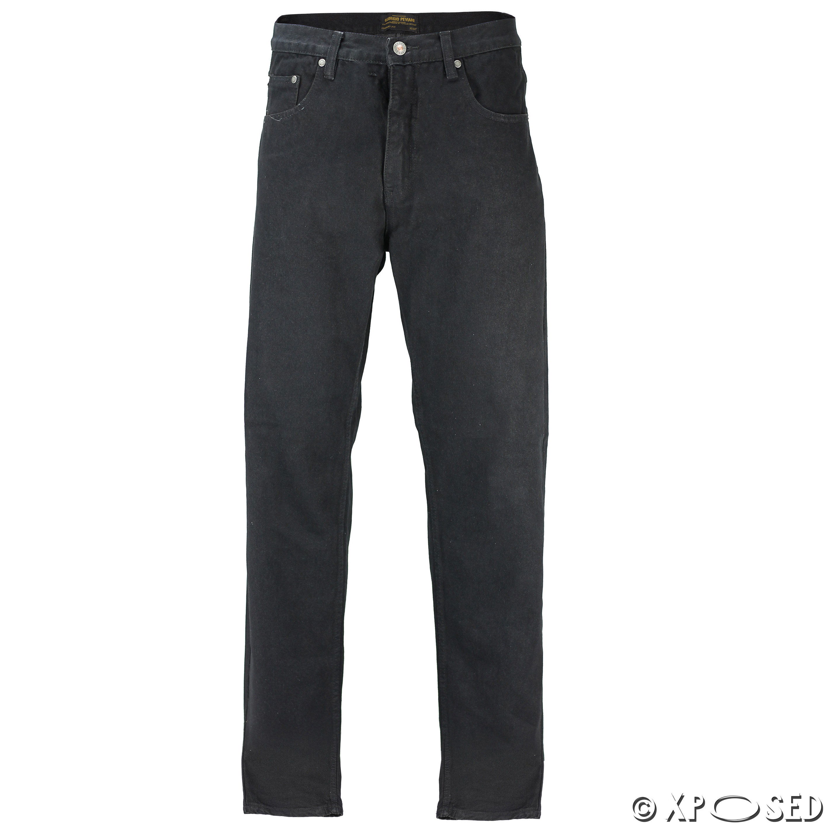 Mens Georgio Peviani Comfort Fit Jeans Classic 5 Pocket Regular Denim ...
