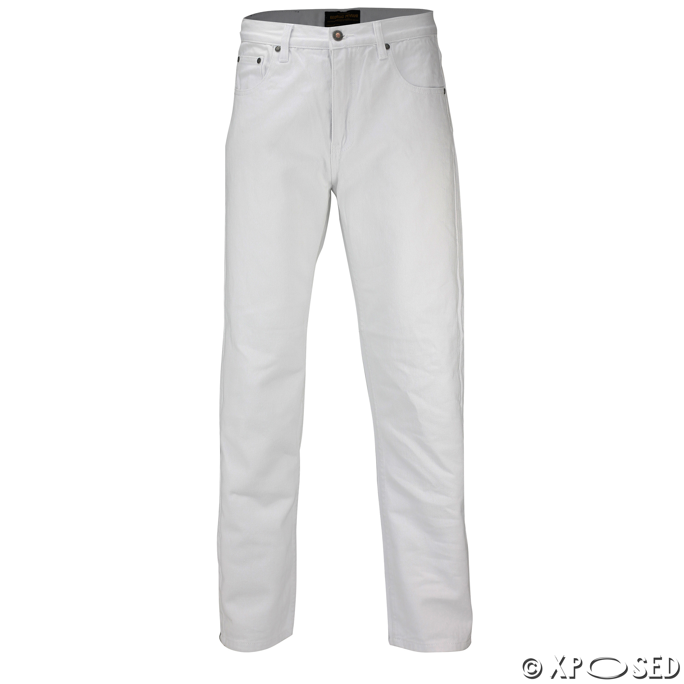 Mens Georgio Peviani Comfort Fit Jeans Classic 5 Pocket Regular Denim Trousers