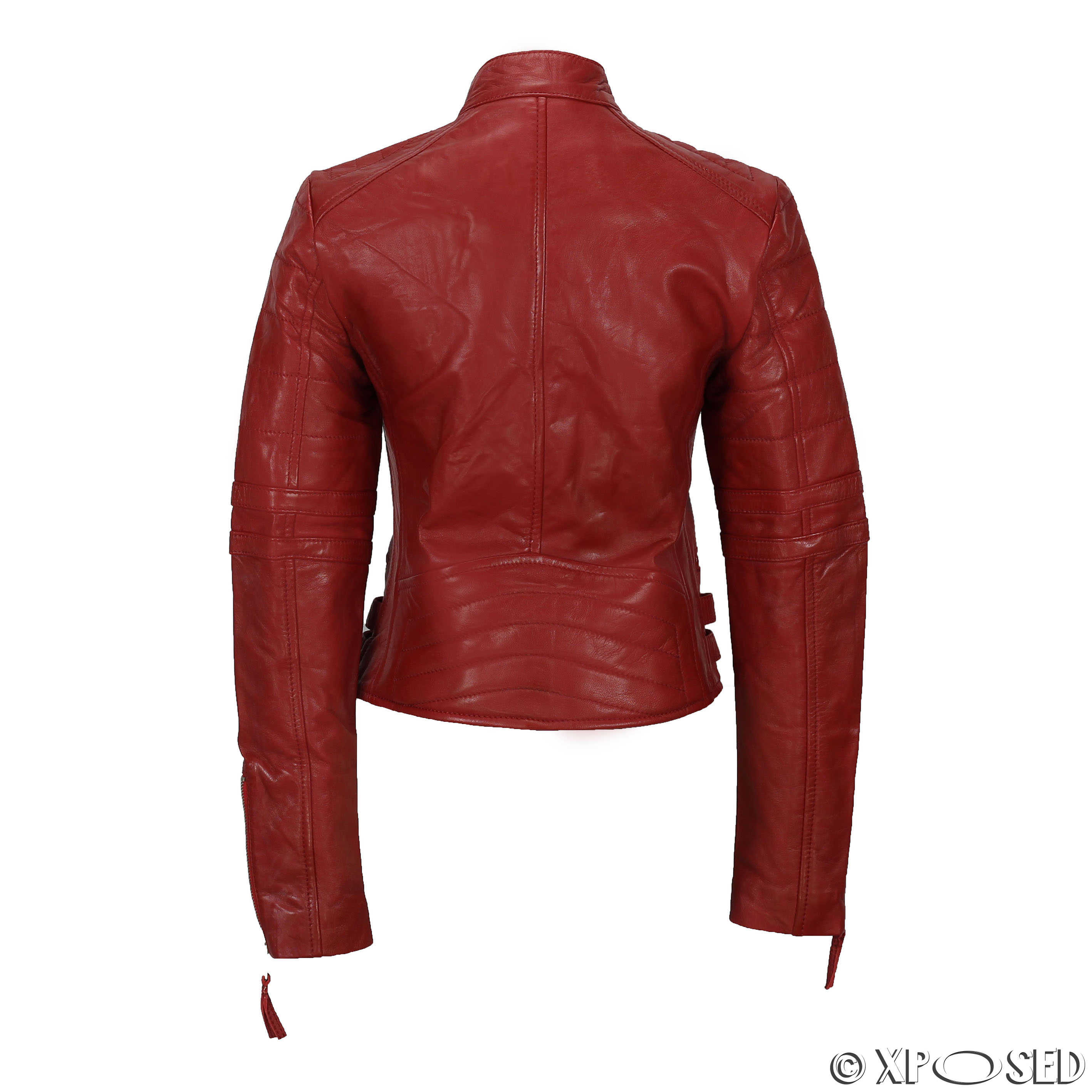 Ladies Women Soft Real Leather Biker Jacket Size UK 8 10 12 14 16 18 20 ...