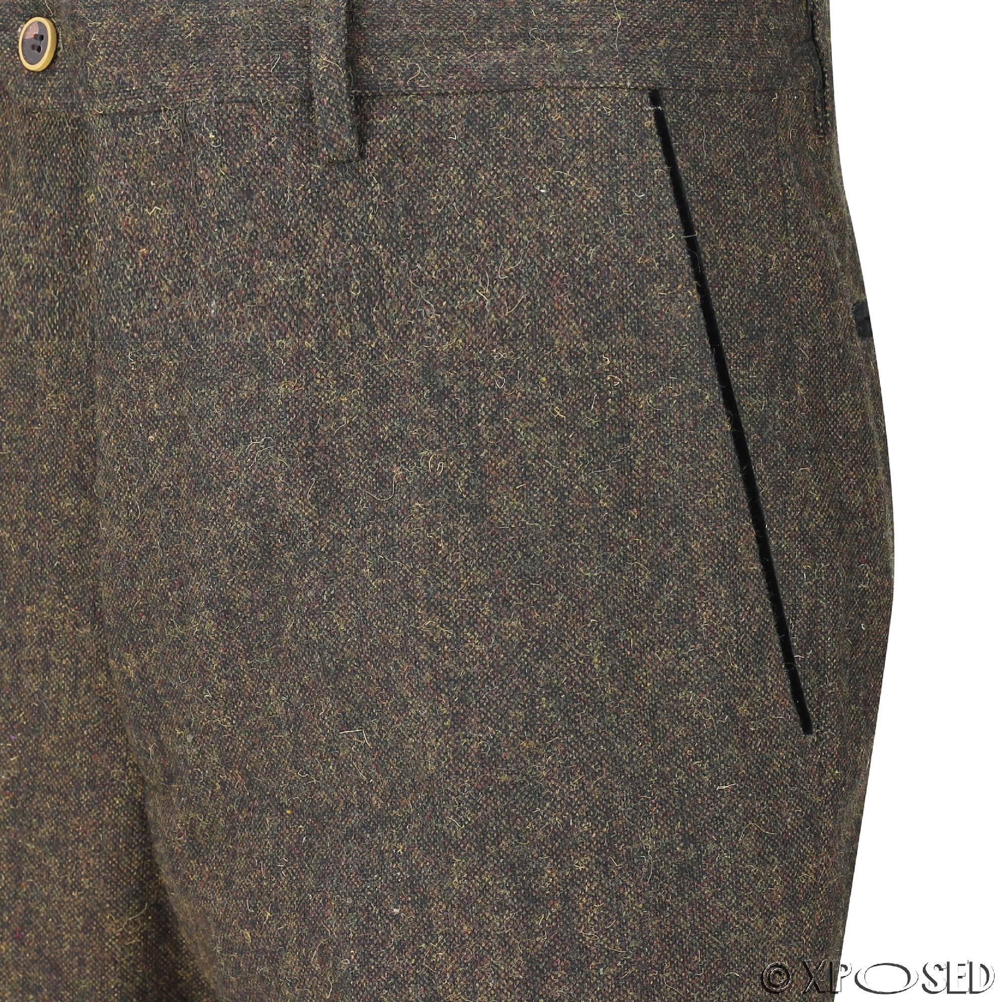 Mens Brown Wool Mix Tweed 3 Piece Suit Sold Separately Blazer Trouser ...