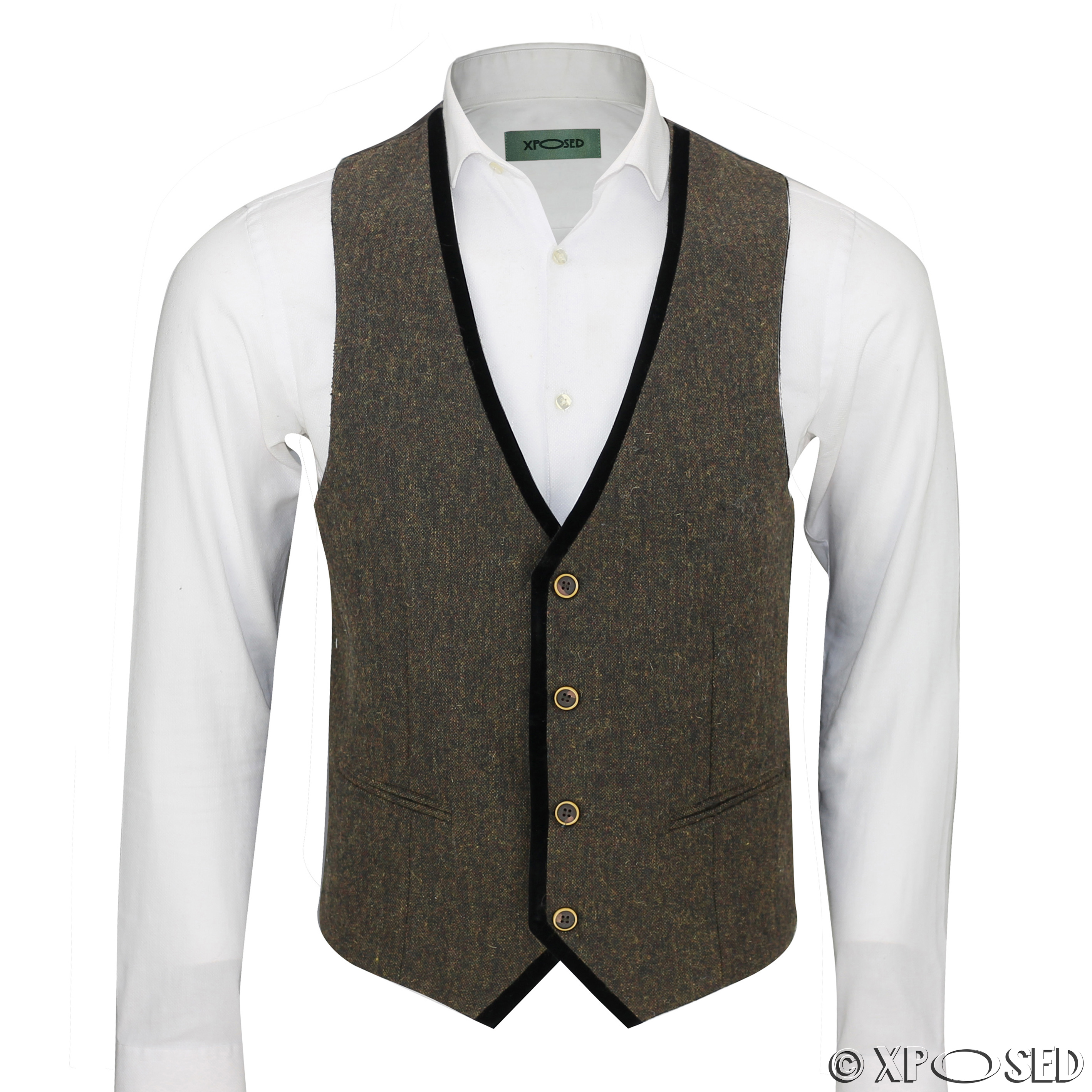 Mens Brown Wool Mix Tweed 3 Piece Suit Sold Separately Blazer Trouser ...