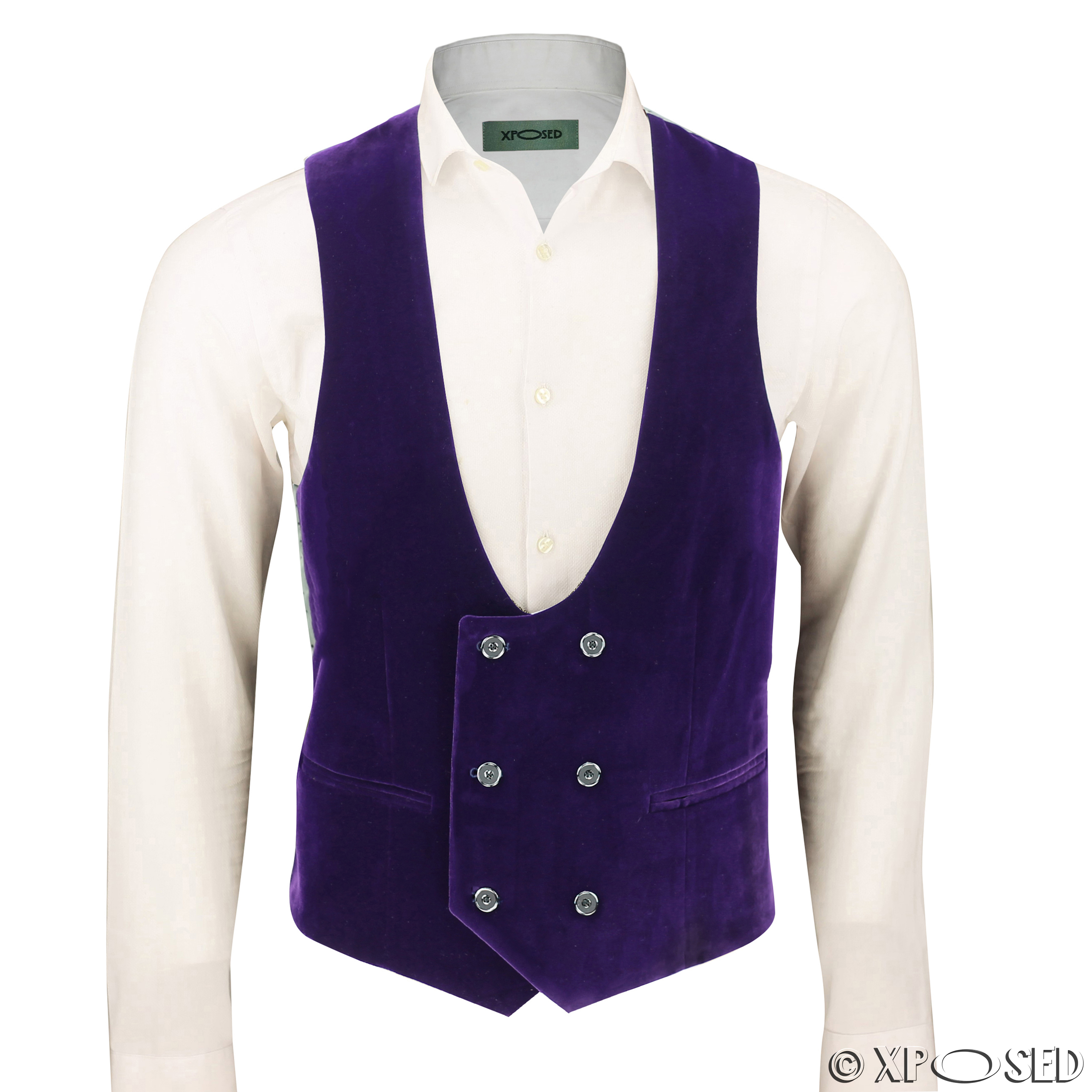 Mens Purple Velvet Vintage 3 Piece Suit Blazer Waistcoat Trouser Sold ...